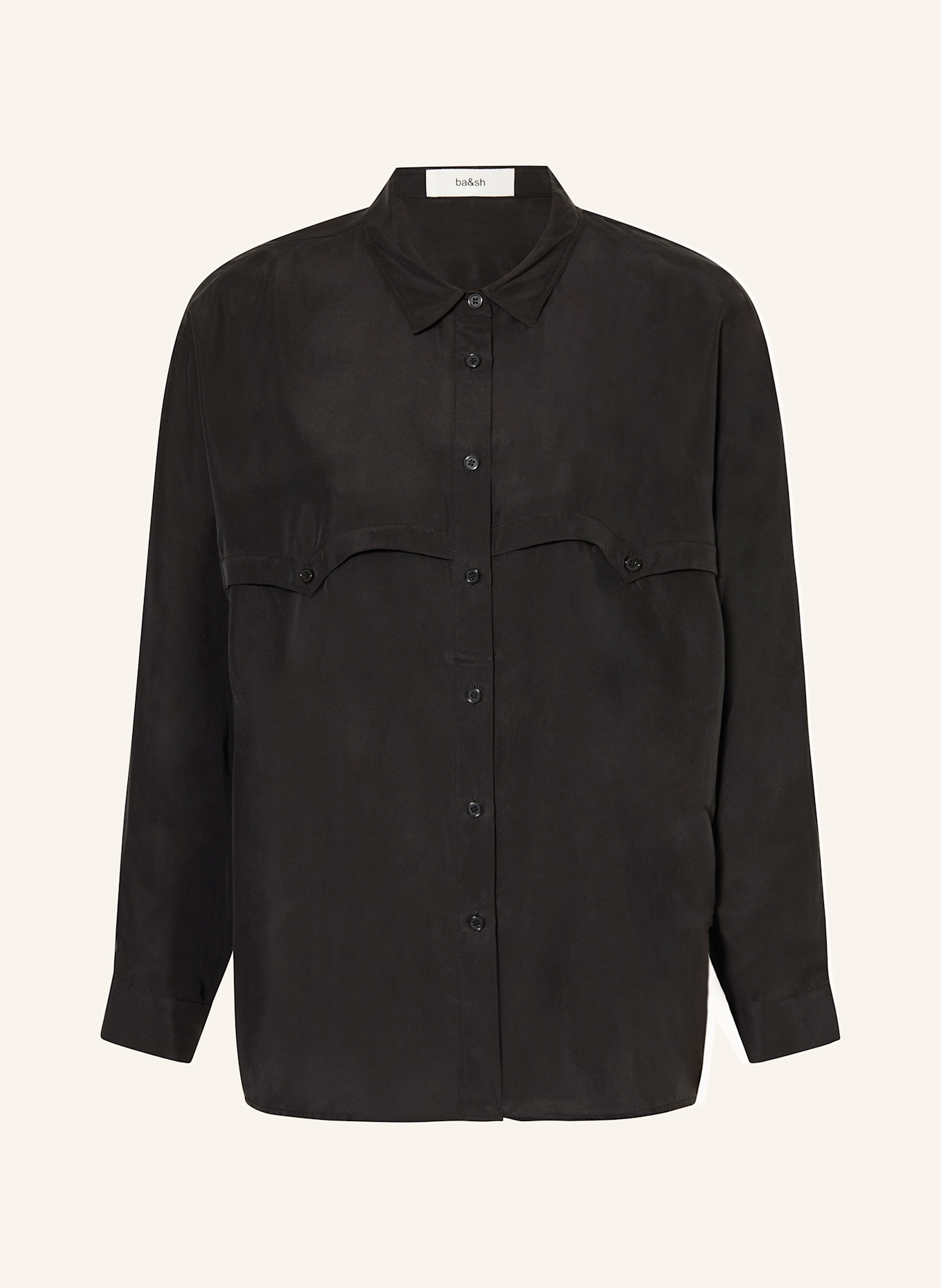 ba&sh Hemdbluse HAORA aus Seide: DUNKELGRAU