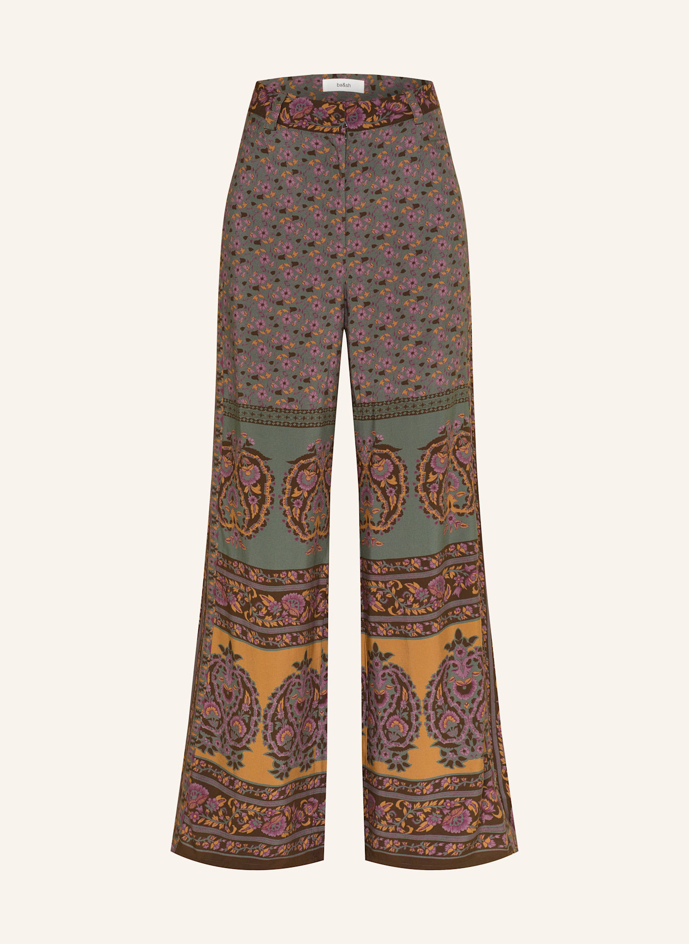 ba&sh Marlenehose BRANY: PETROL / LILA / HELLBRAUN