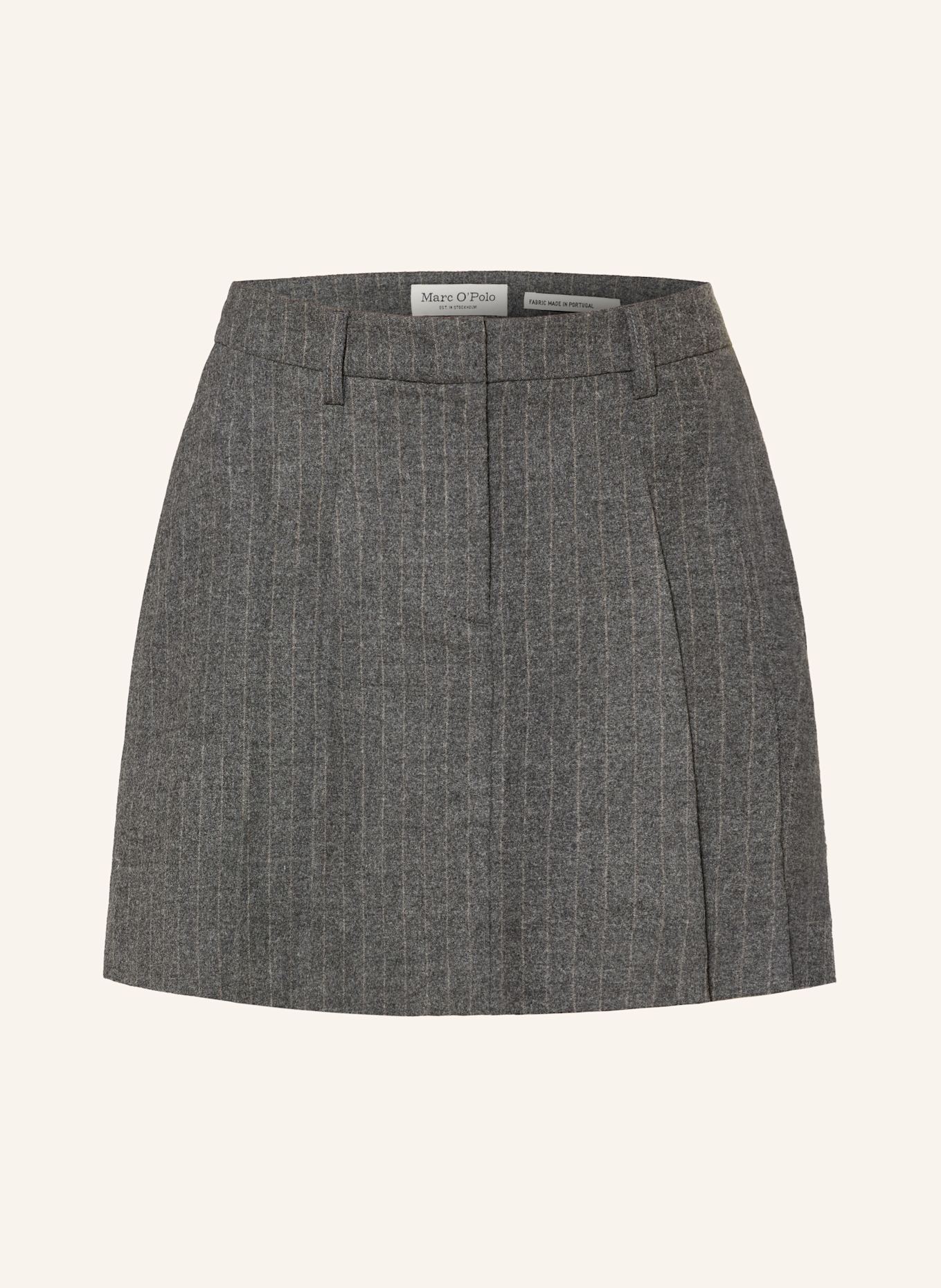 Marc O'Polo Faltenrock: GRAU / HELLGRAU