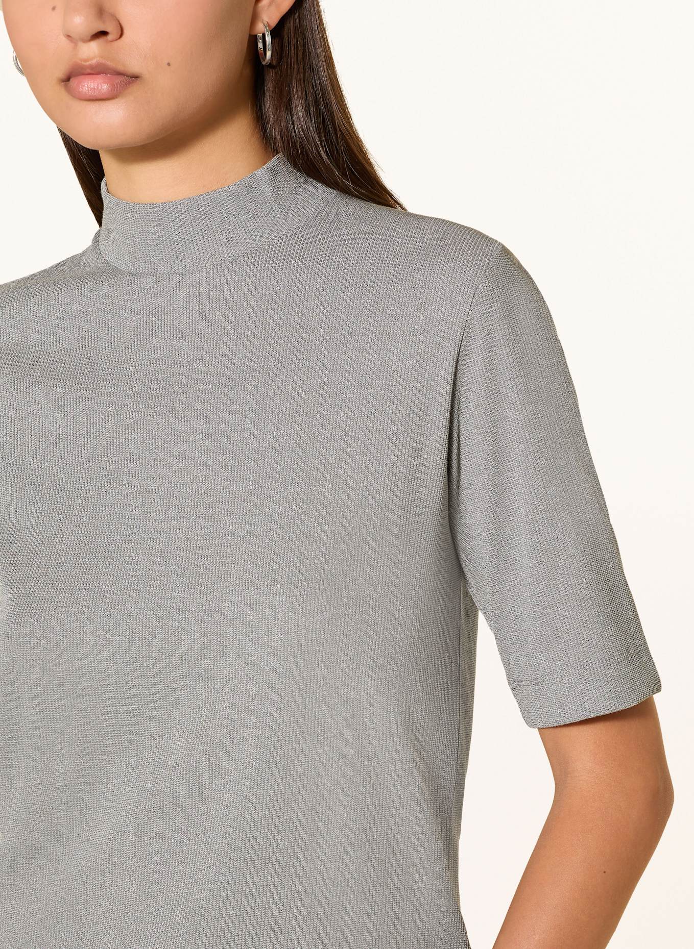 Marc O'Polo Strickshirt mit Glitzergarn: GRAU