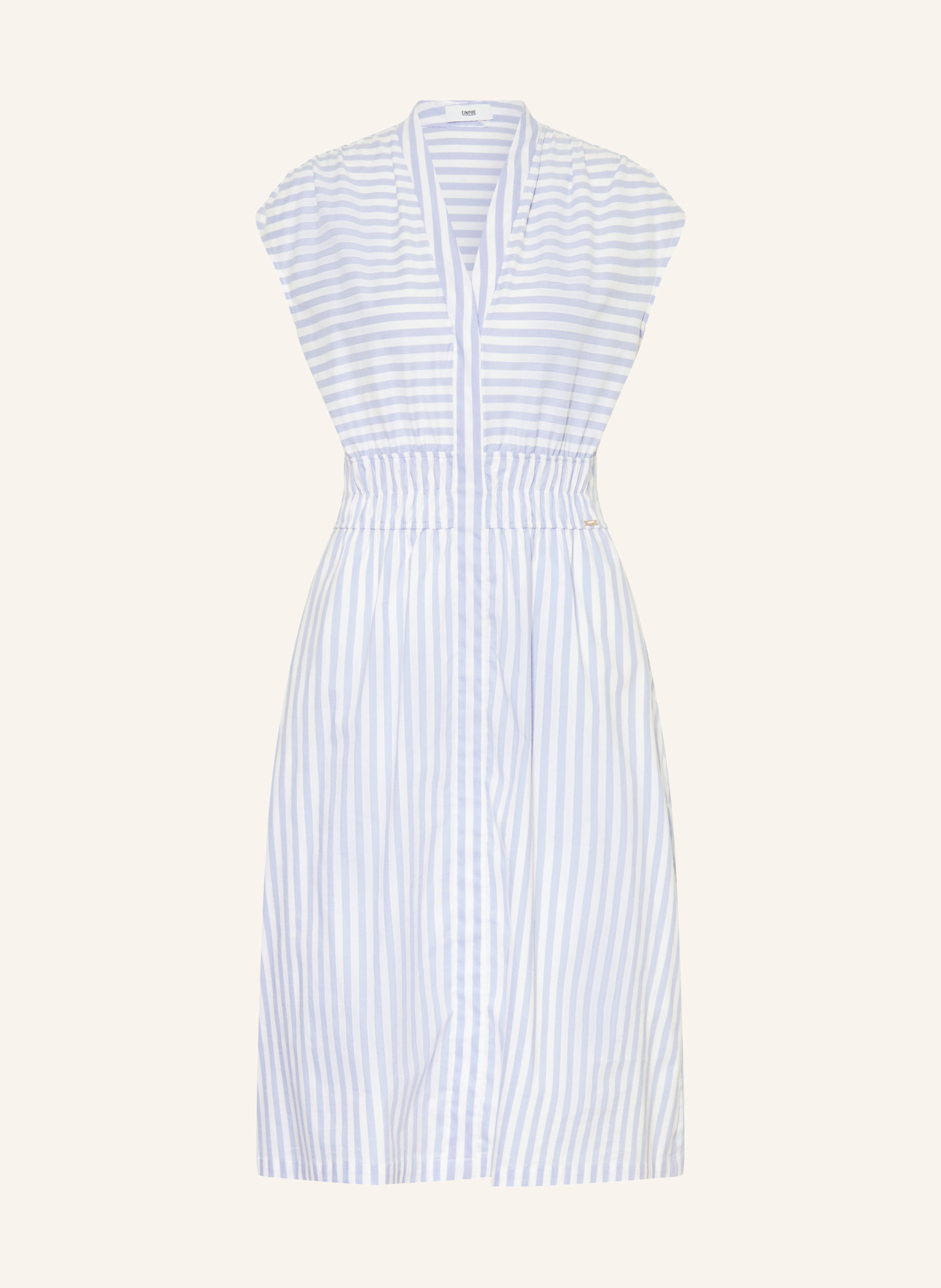 CINQUE Šaty CIELVINO: TMAVĚ MODRÁ / BÍLÁ