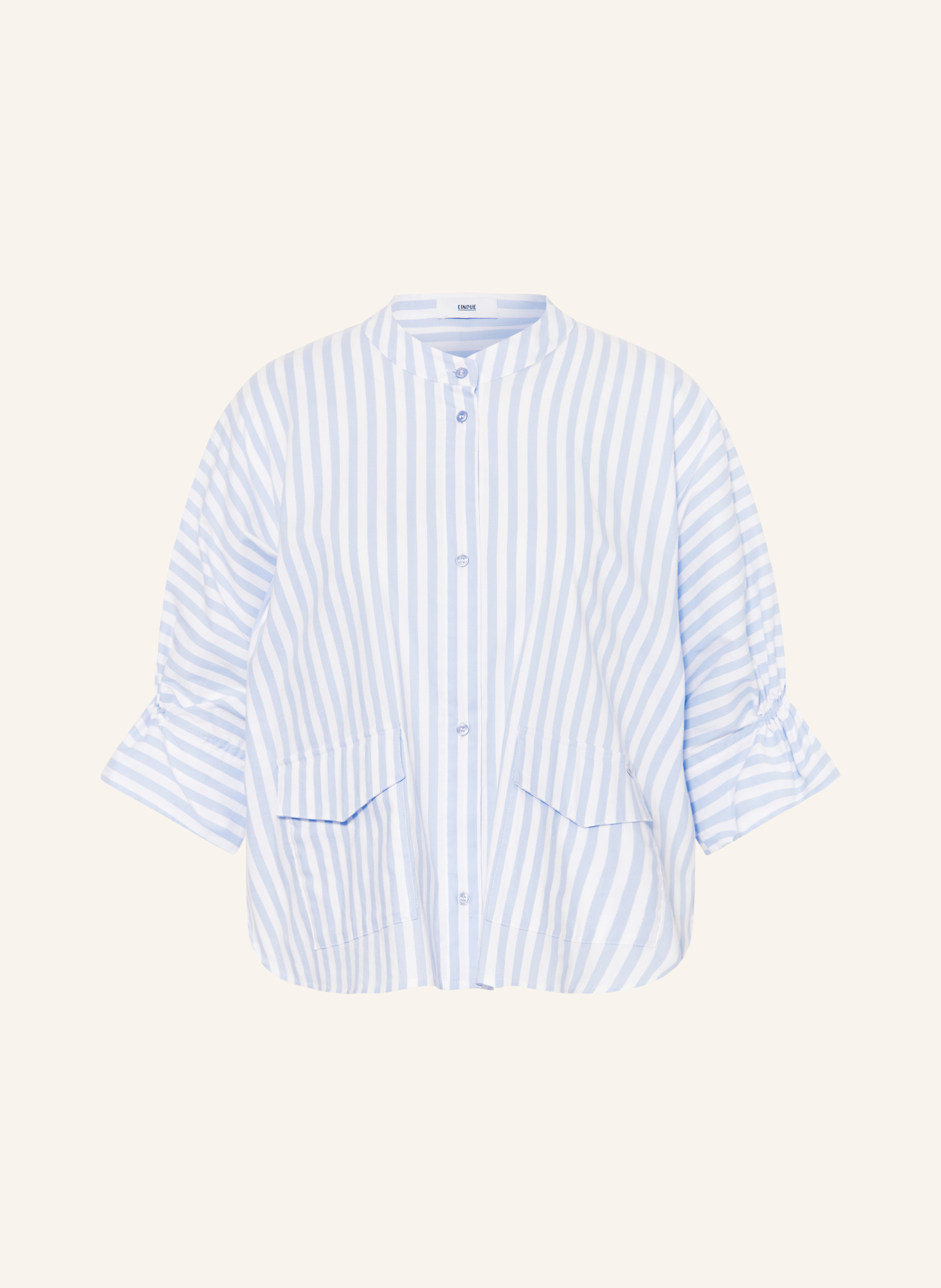 CINQUE Blouse CIPECE: LIGHT BLUE / WHITE