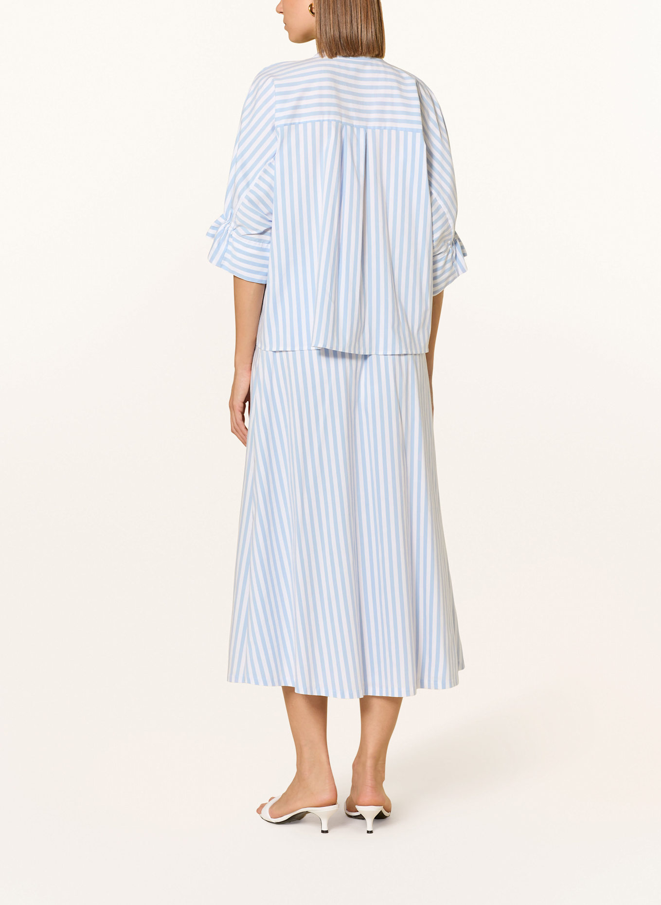 CINQUE Blouse CIPECE: LIGHT BLUE / WHITE