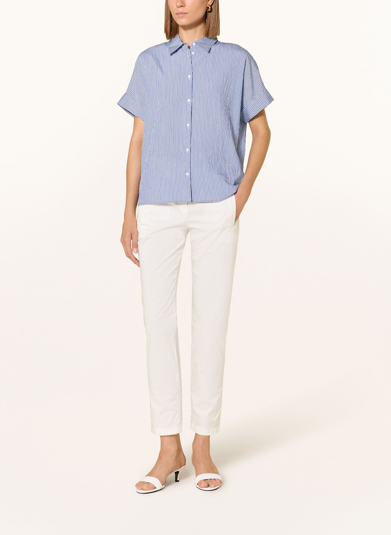 CINQUE Hemdbluse CITAMM: BLAU / WEISS