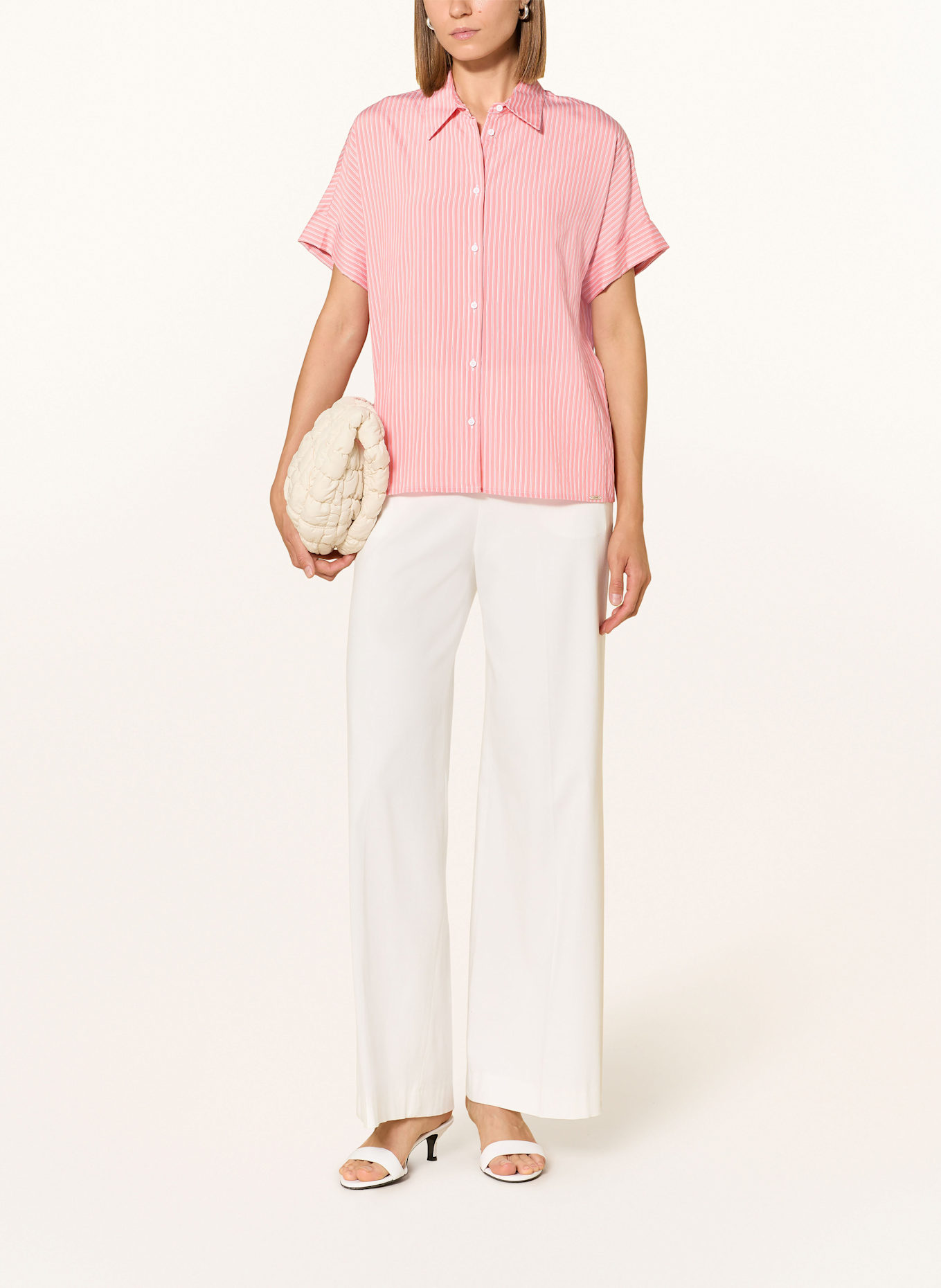 CINQUE Hemdbluse CITAMM: LACHS / HELLLILA / WEISS