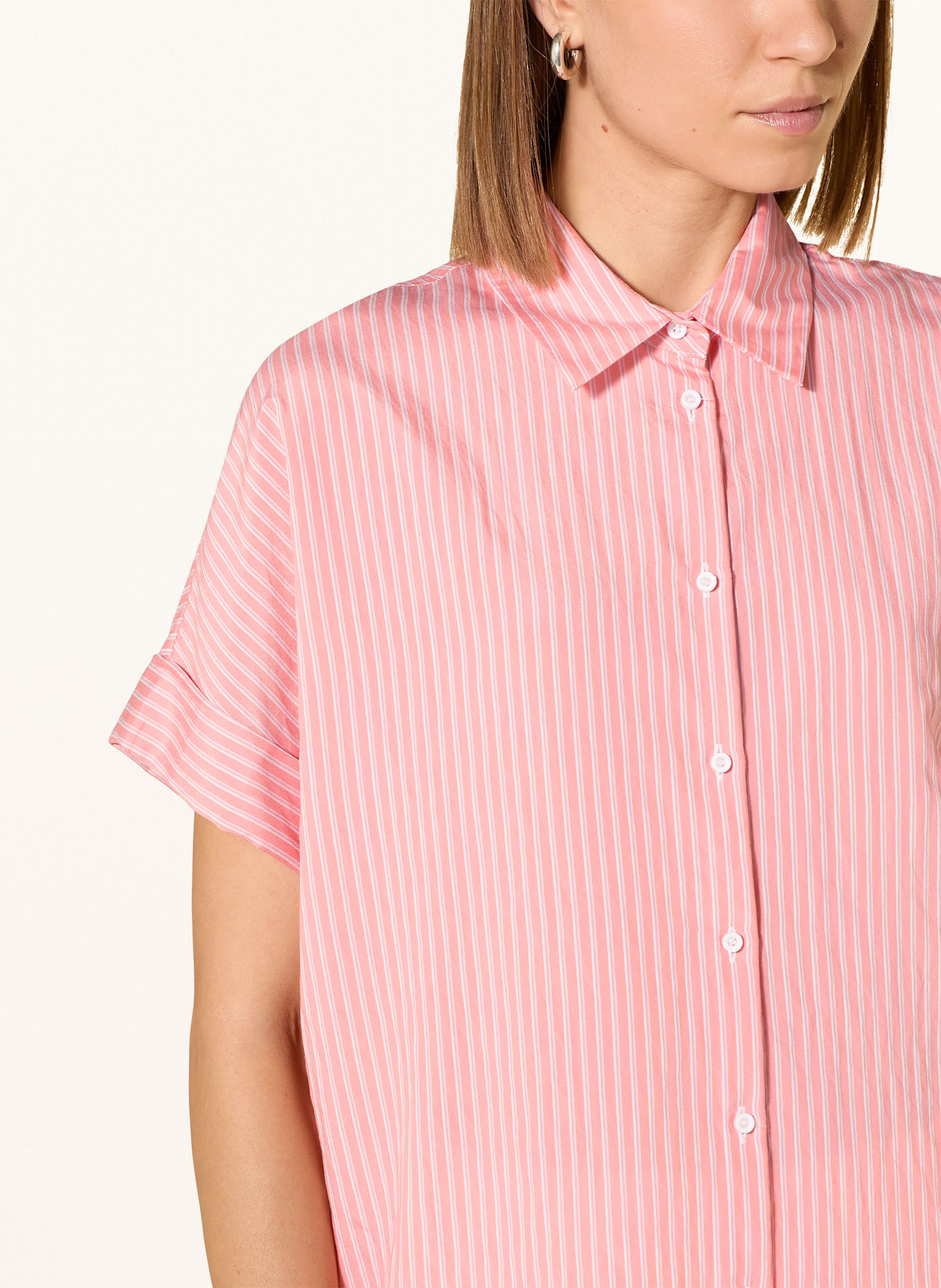 CINQUE Hemdbluse CITAMM: LACHS / HELLLILA / WEISS