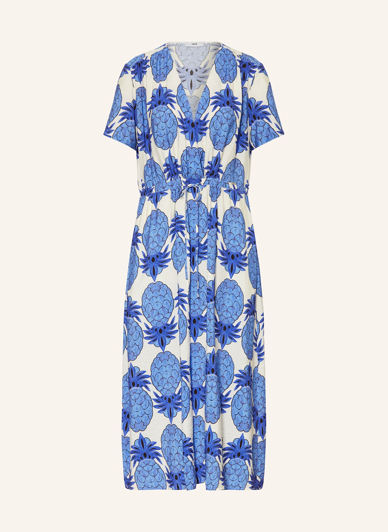 CINQUE Sukienka CIDURO: NIEBIESKI / BIAŁY / CZARNY