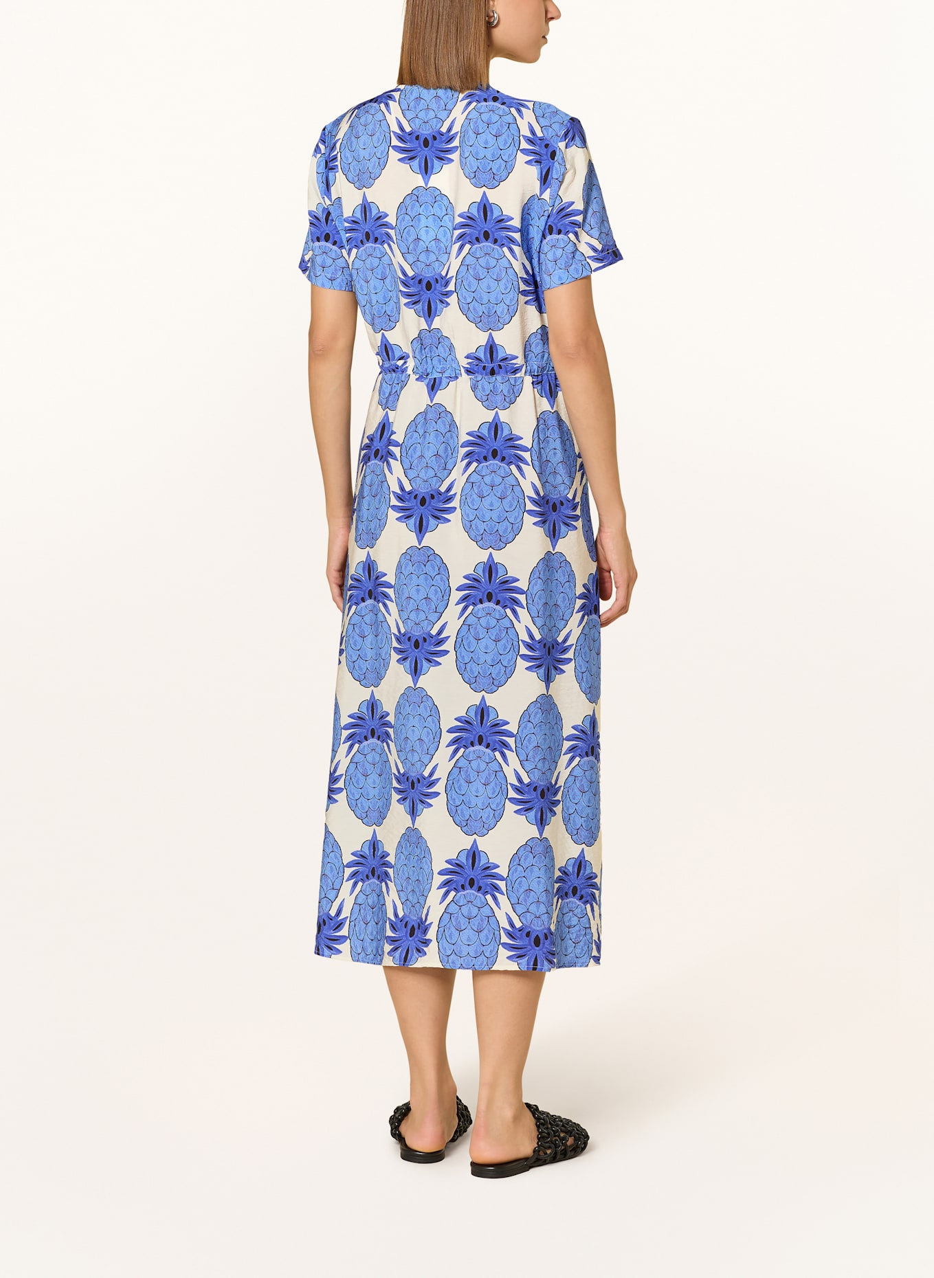 CINQUE Sukienka CIDURO: NIEBIESKI / BIAŁY / CZARNY