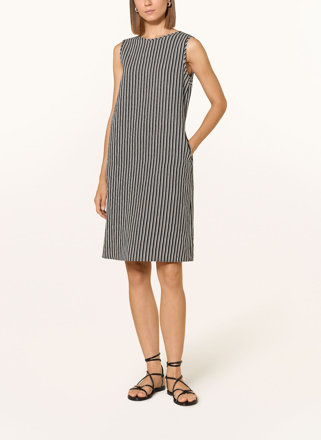 CINQUE Robe CIDUFFY: NOIR / GRIS CLAIR