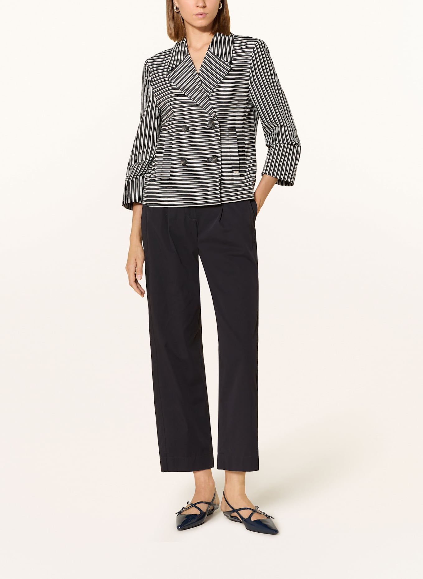 CINQUE Blazer CIBELLA: SCHWARZ / HELLGRAU