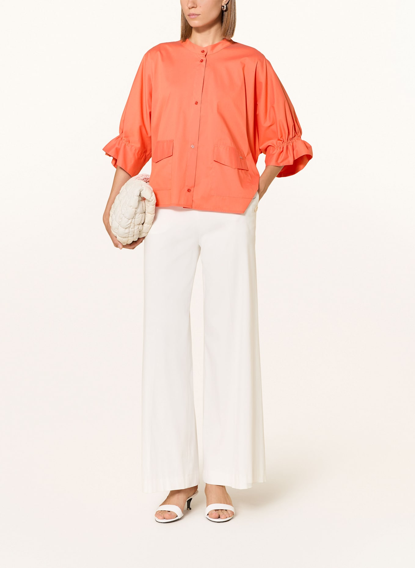 CINQUE Bluse CIPECE mit Volants: ORANGE