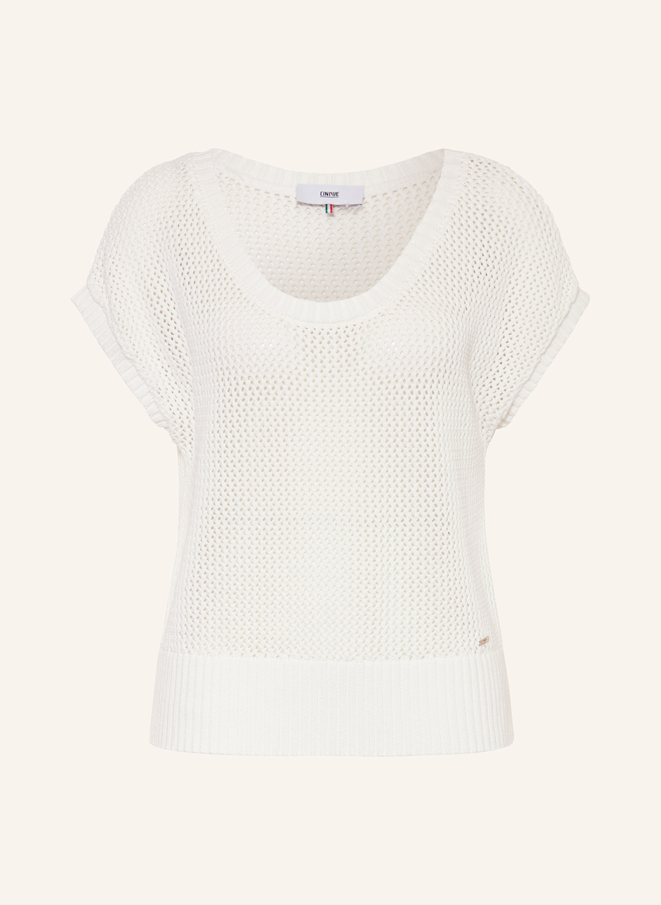 CINQUE Dzianinowa koszulka CINET: BIAŁY