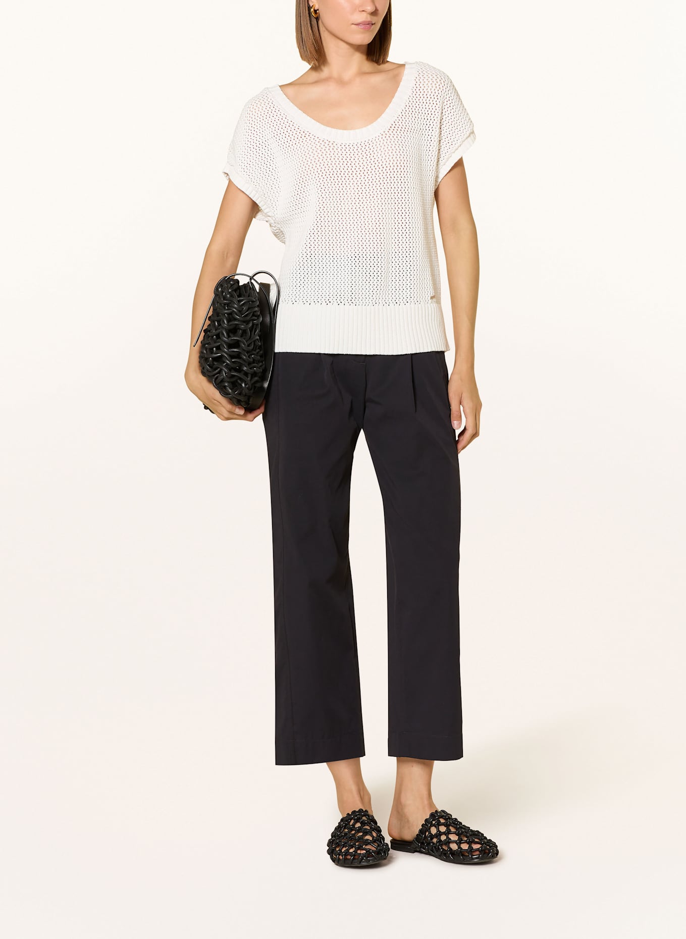 CINQUE Dzianinowa koszulka CINET: BIAŁY