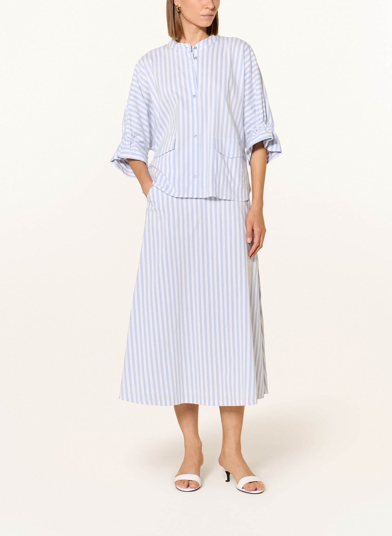 CINQUE Sukně CICAMPUS: TMAVĚ MODRÁ / BÍLÁ