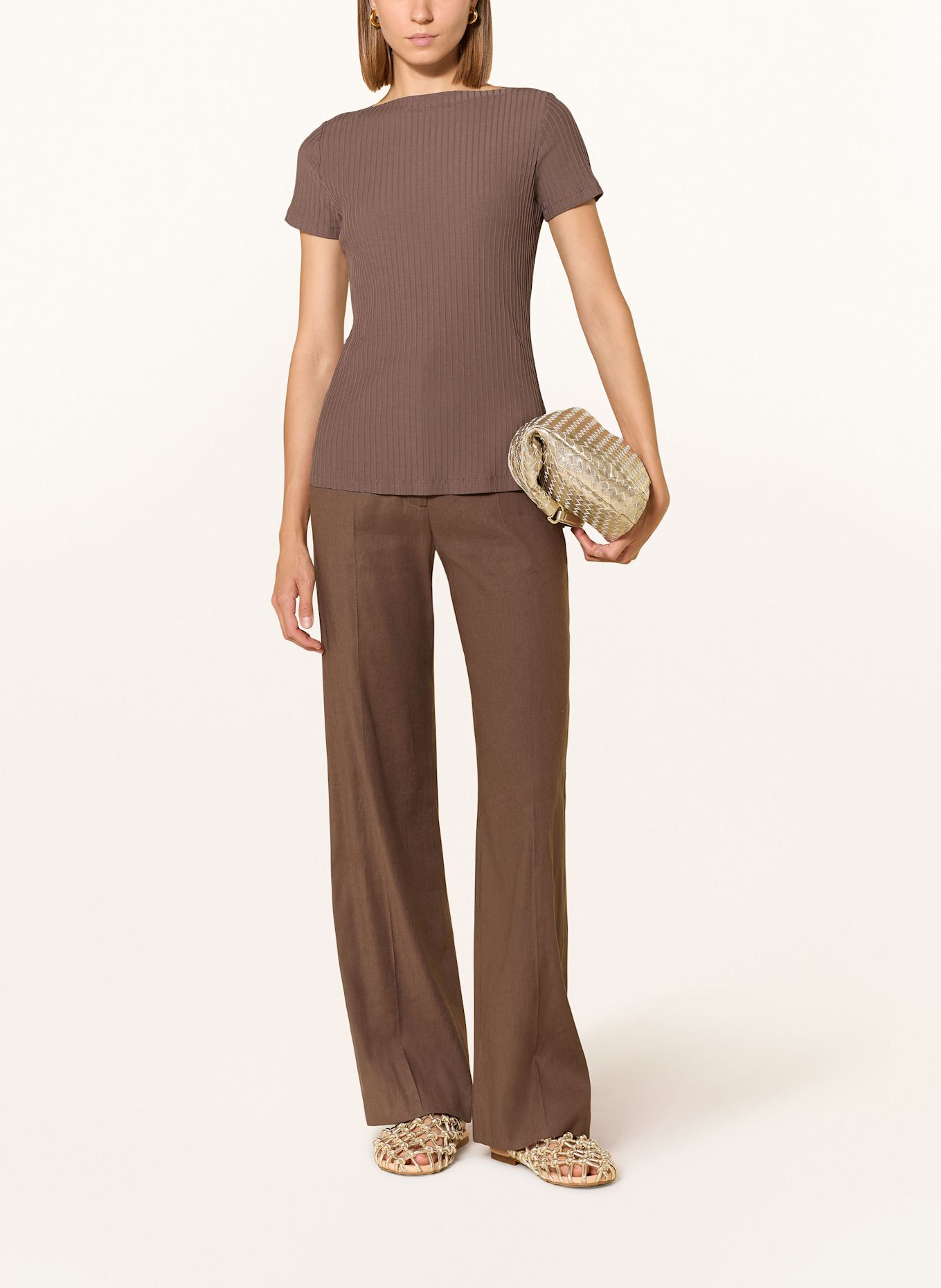 CINQUE Tričko CIRIANO: TMAVĚ HNĚDÁ