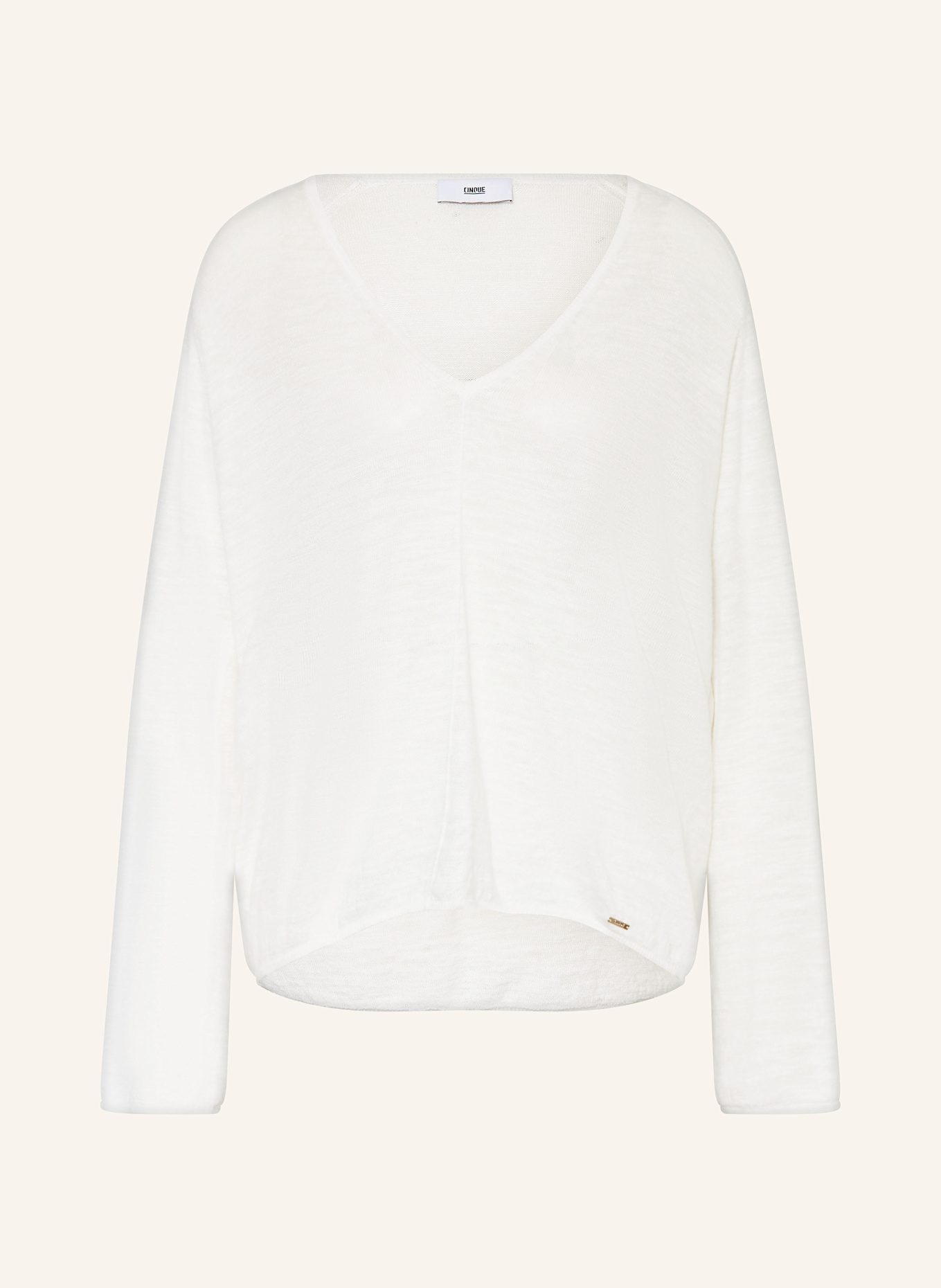 CINQUE Pullover CIMAORI mit Leinen: WEISS
