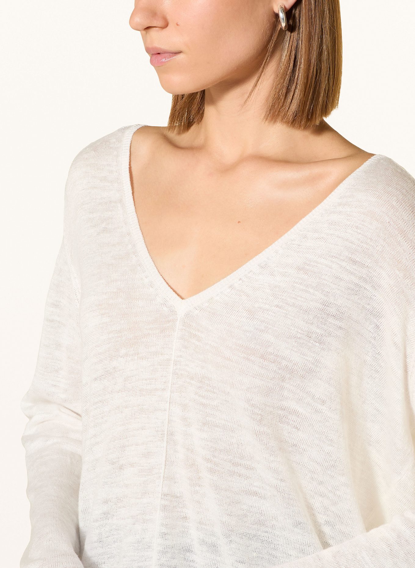 CINQUE Pullover CIMAORI mit Leinen: WEISS