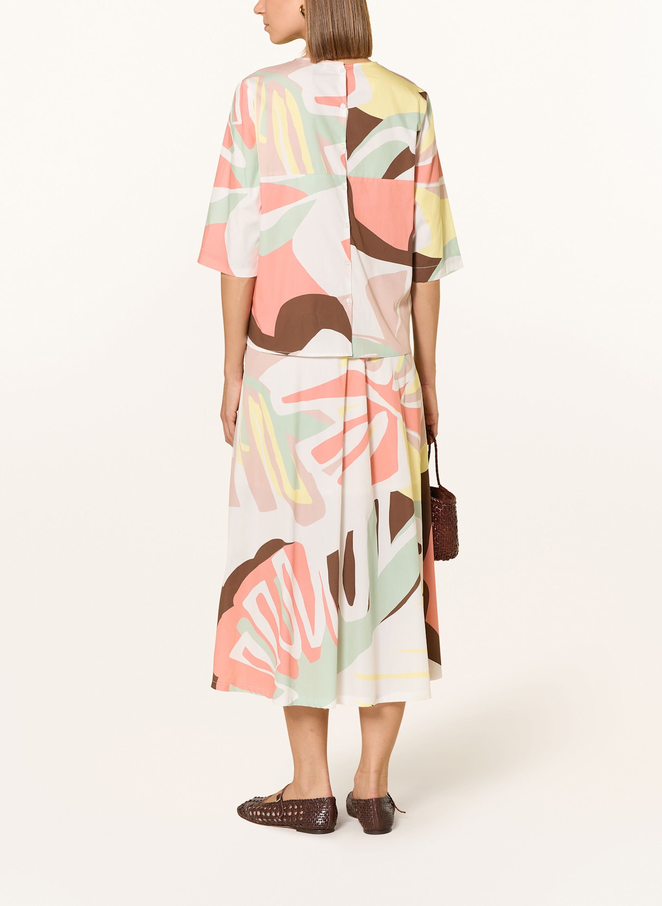 CINQUE Blouse top CIPNOT: YELLOW / BROWN / LIGHT RED