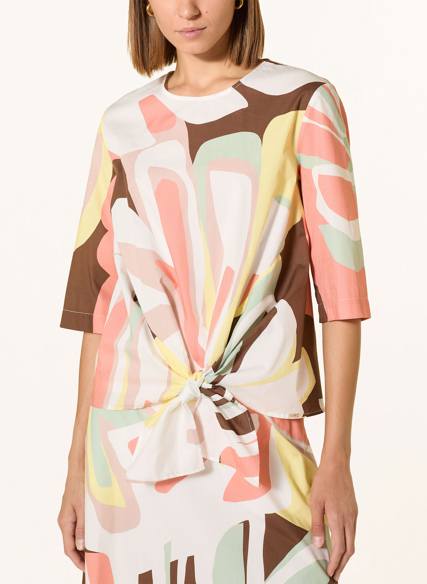 CINQUE Blouse top CIPNOT: YELLOW / BROWN / LIGHT RED