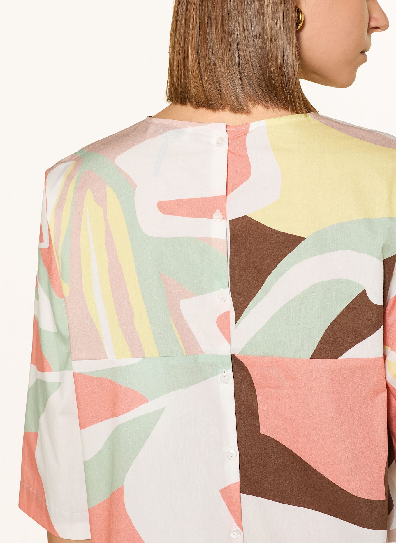 CINQUE Blouse top CIPNOT: YELLOW / BROWN / LIGHT RED