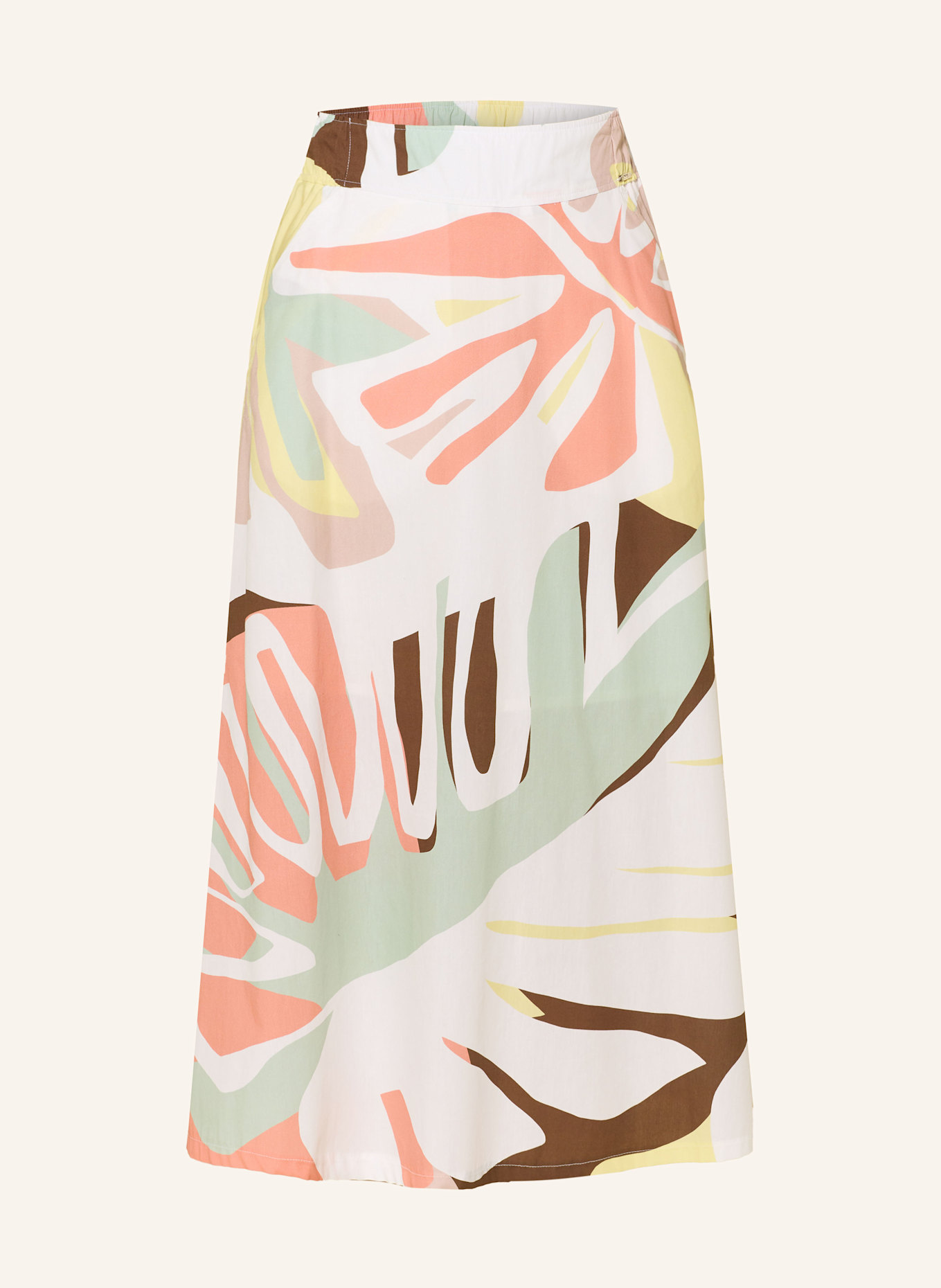 CINQUE Jupe CICAMPUS: VERT CLAIR / JAUNE / MARRON