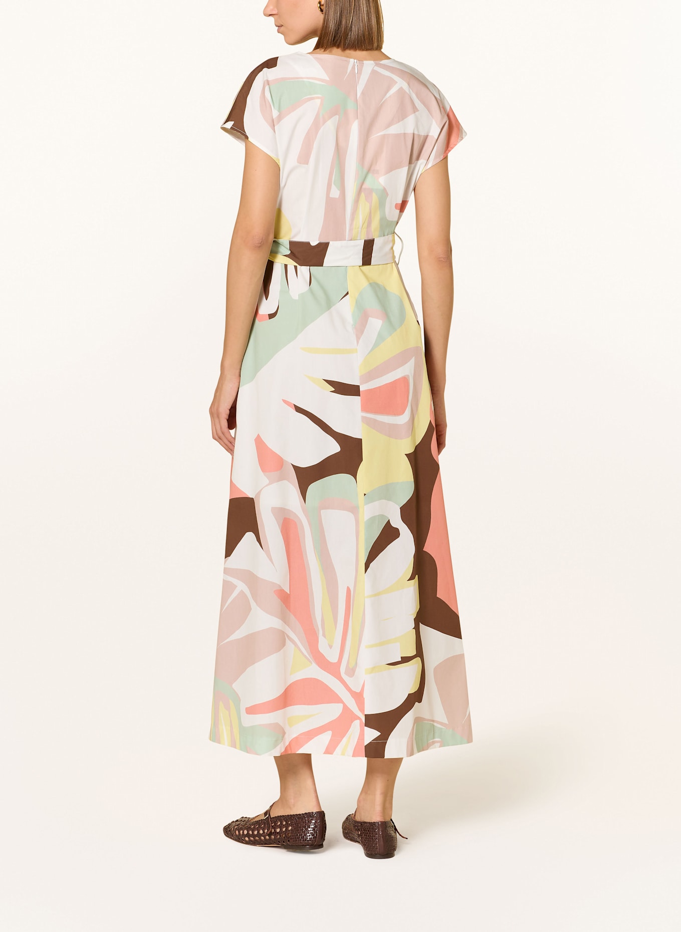 CINQUE Kleid CIDAROTA: GELB / BRAUN / HELLROT