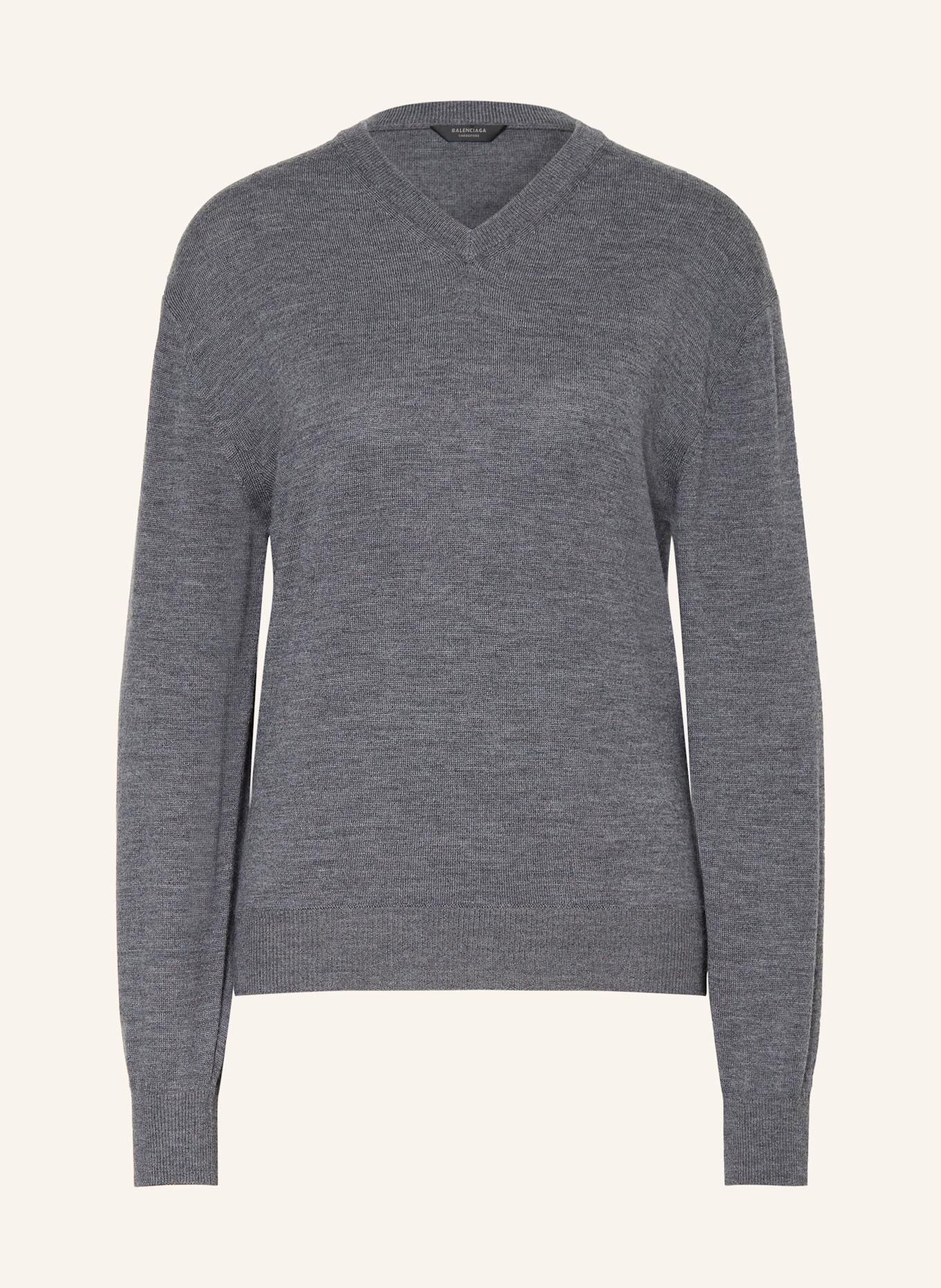 BALENCIAGA Pullover: DUNKELGRAU