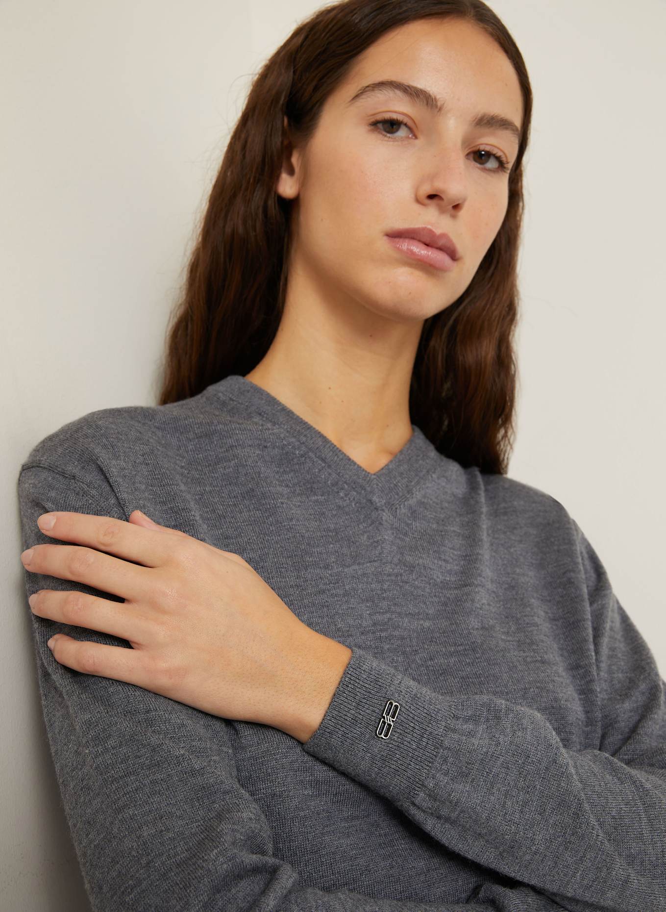 BALENCIAGA Pullover: DUNKELGRAU