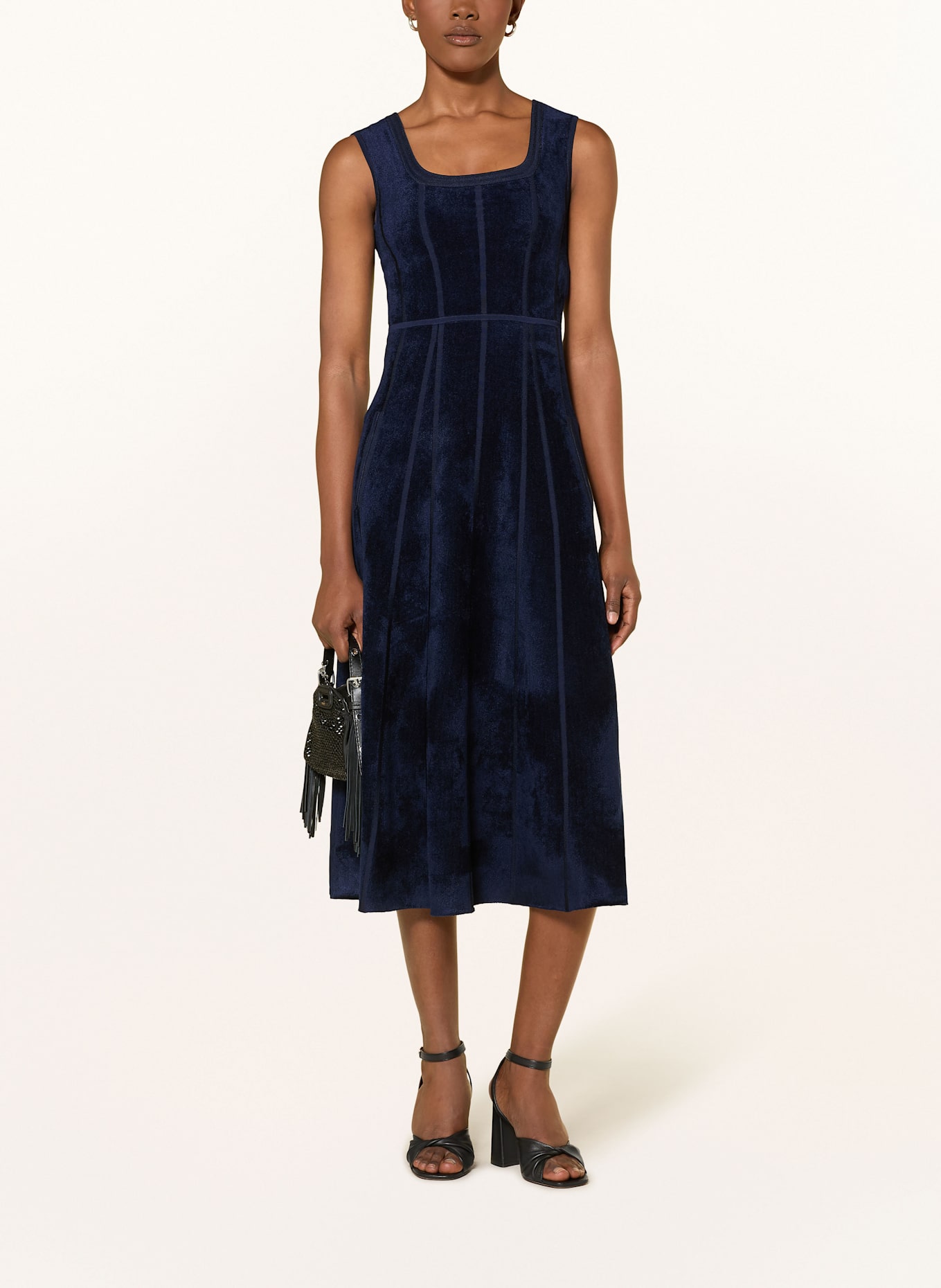 maje Frottee-Kleid: DUNKELBLAU