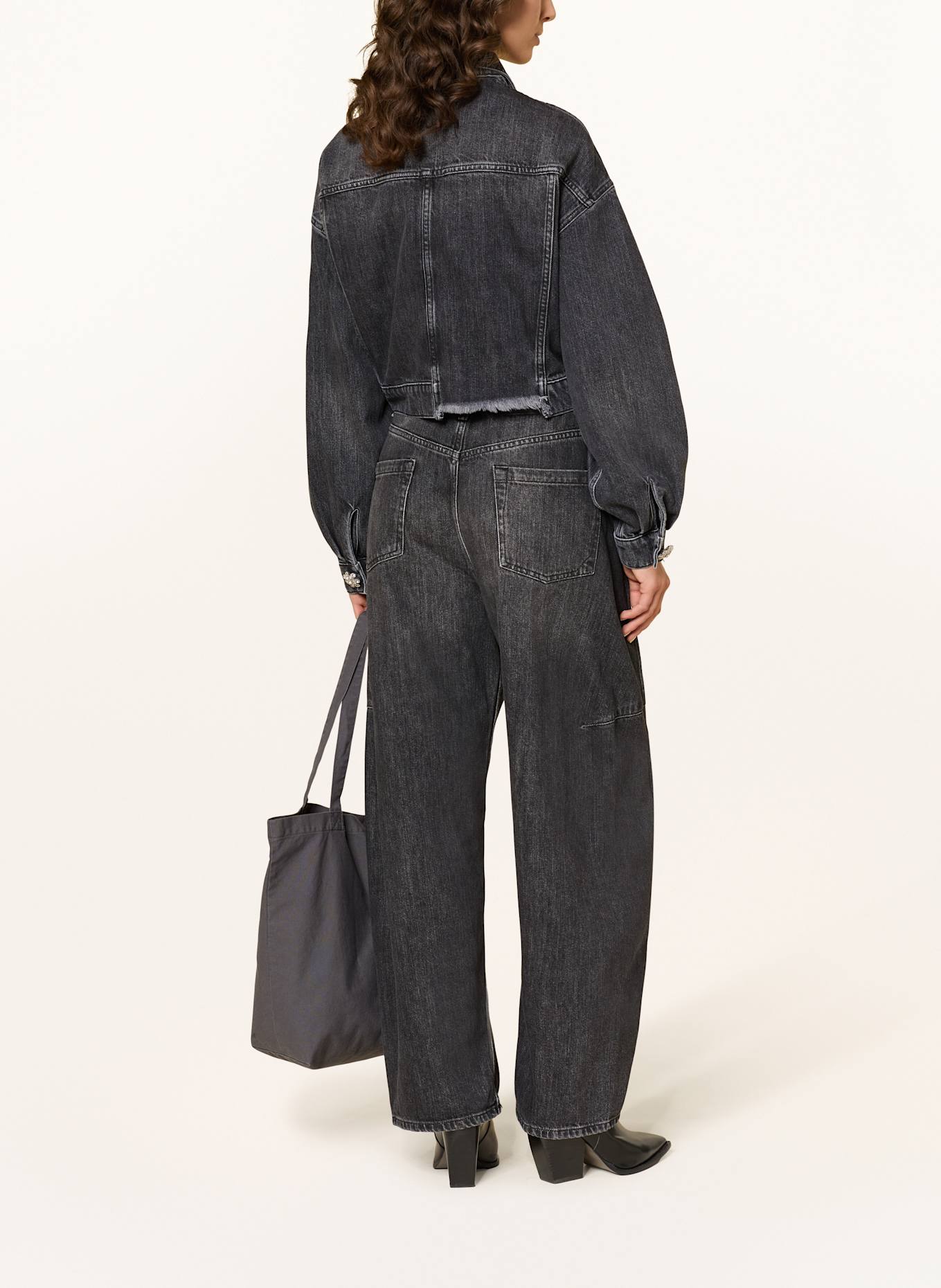 ALLSAINTS Barreljeans CARTER mit Schmucksteinen: 162 Washed Black