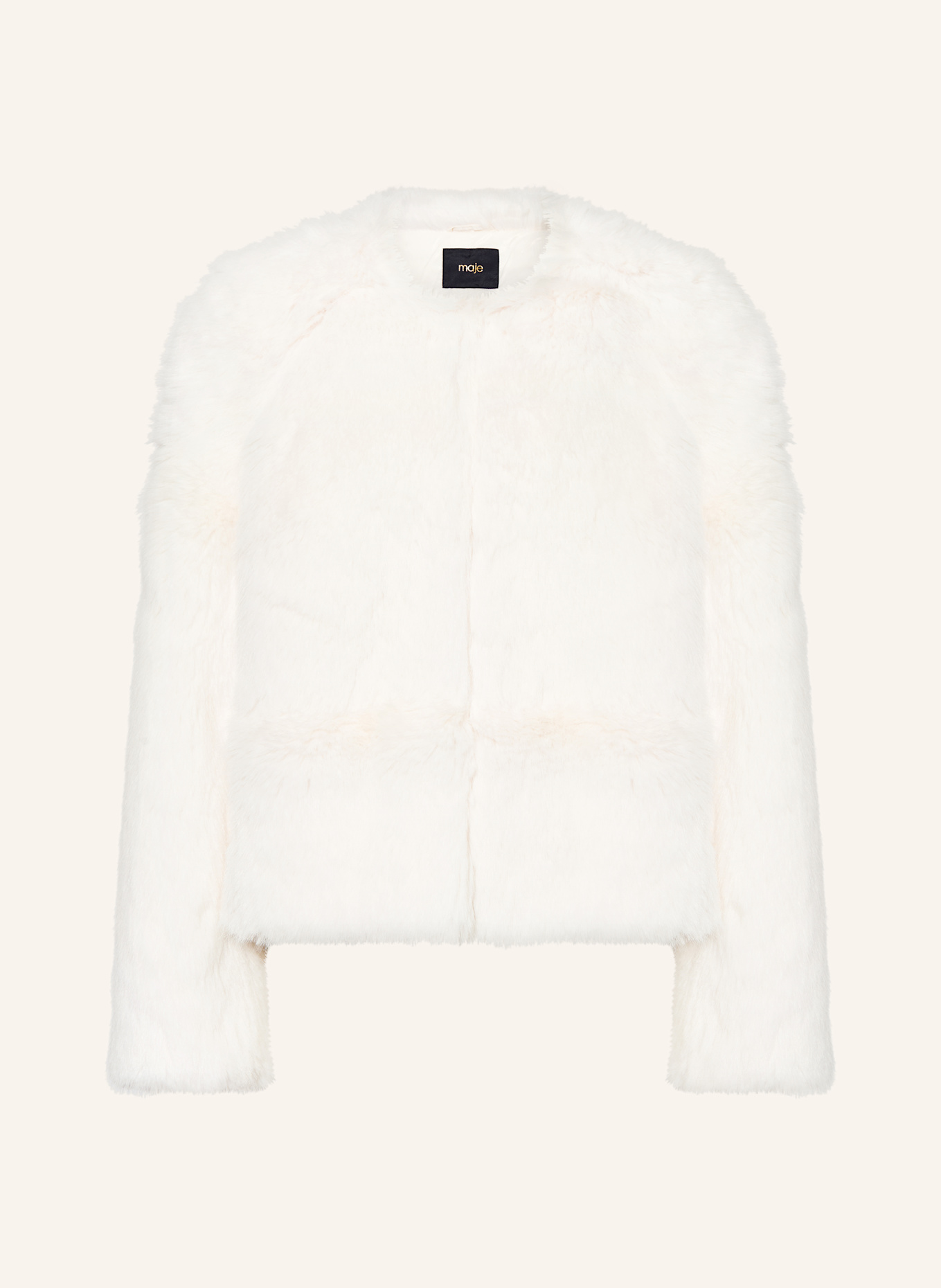 maje Kunstfell-Jacke: CREME