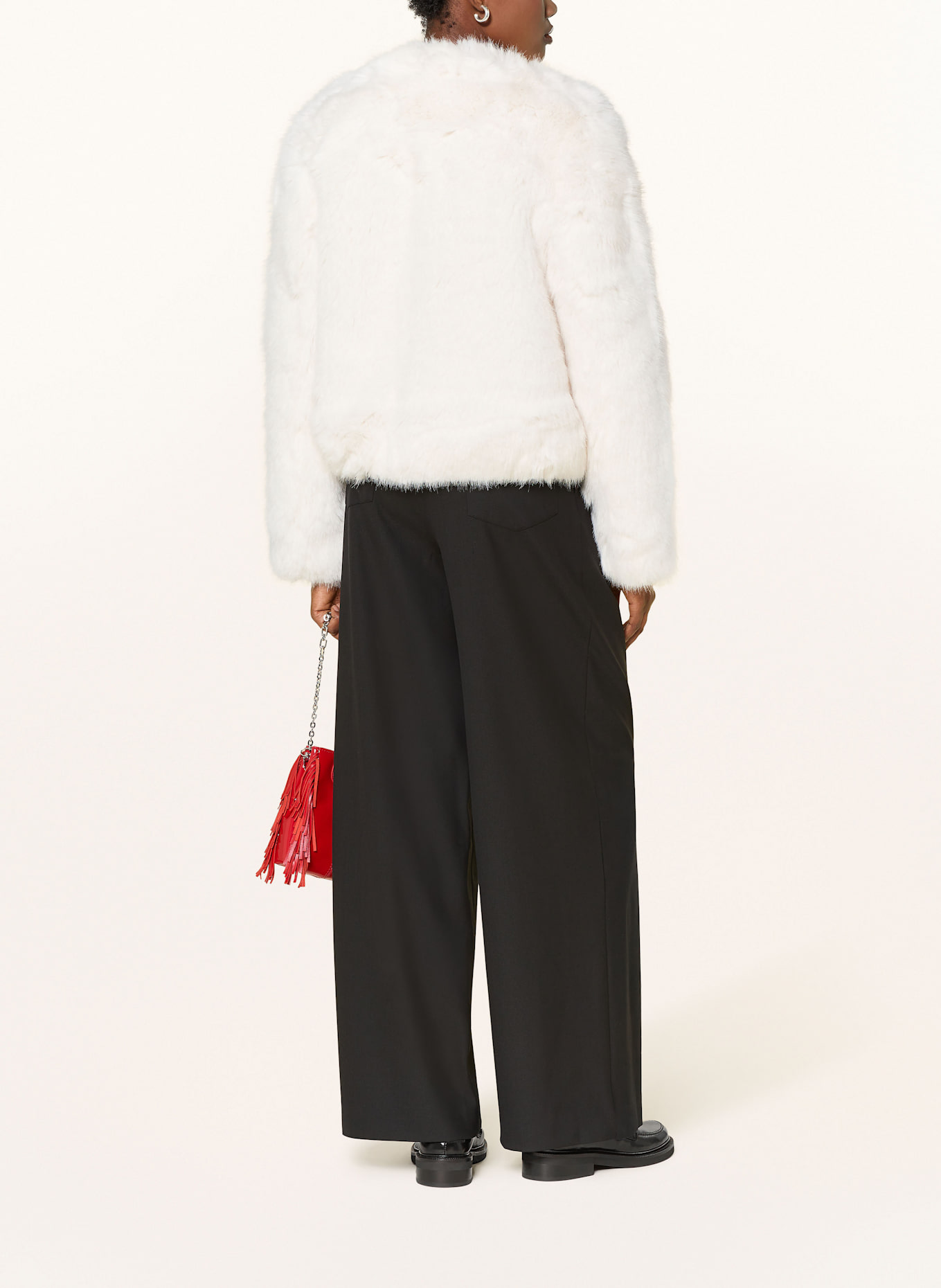 maje Kunstfell-Jacke: CREME