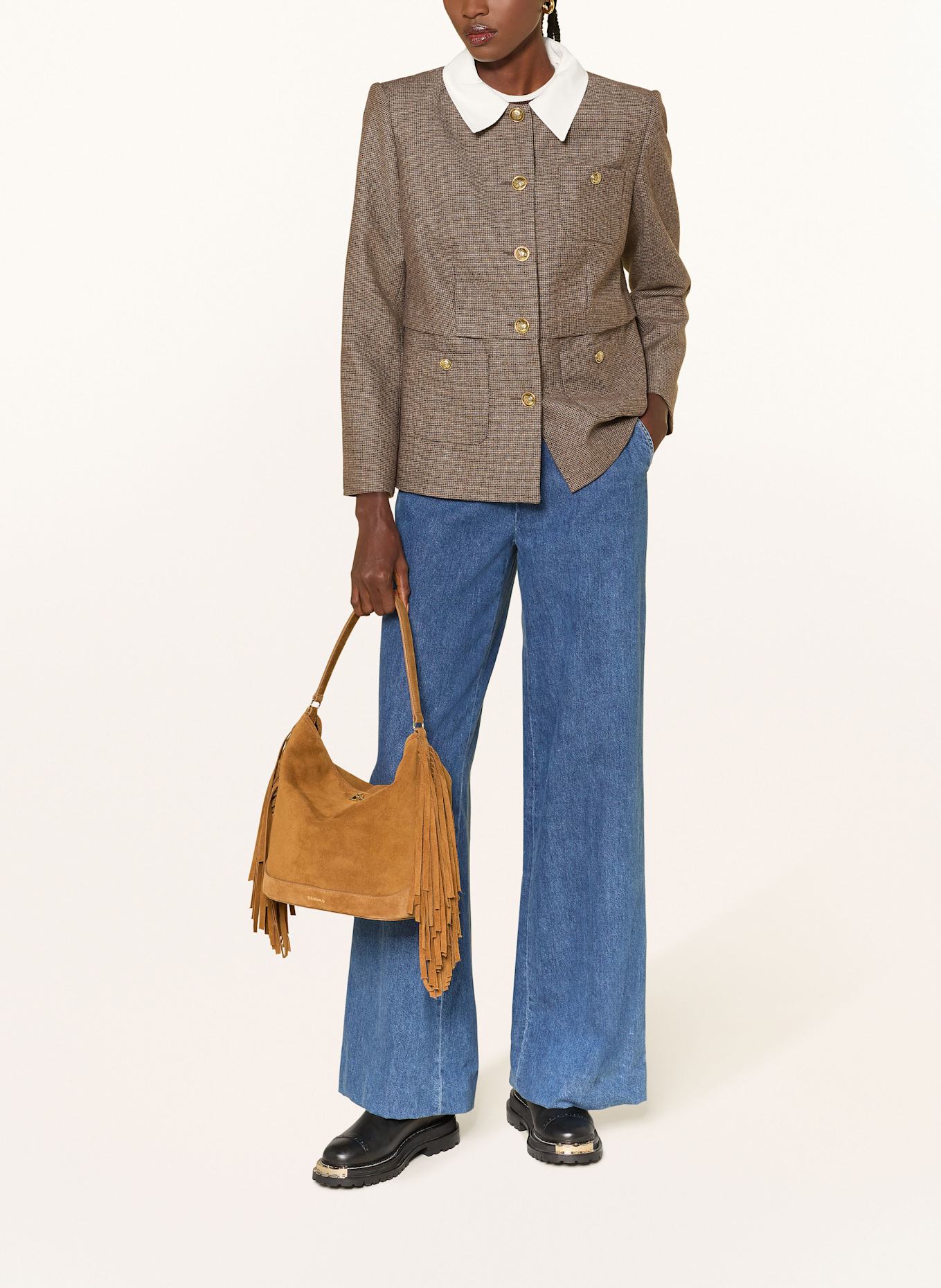 SANDRO Umhängetasche: COGNAC