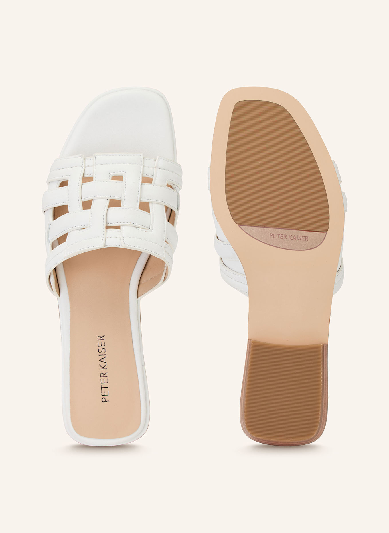 PETER KAISER Pantoletten MALAGA: WEISS