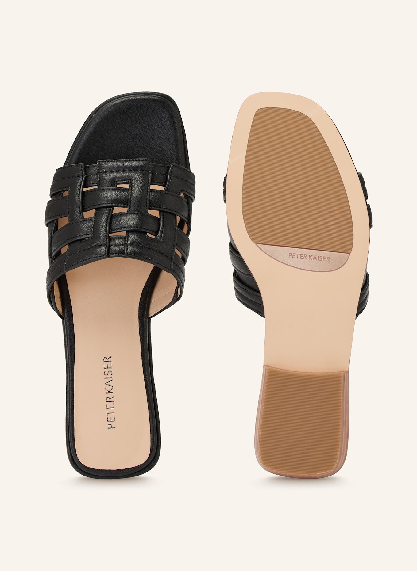 PETER KAISER Pantoletten MALAGA: SCHWARZ