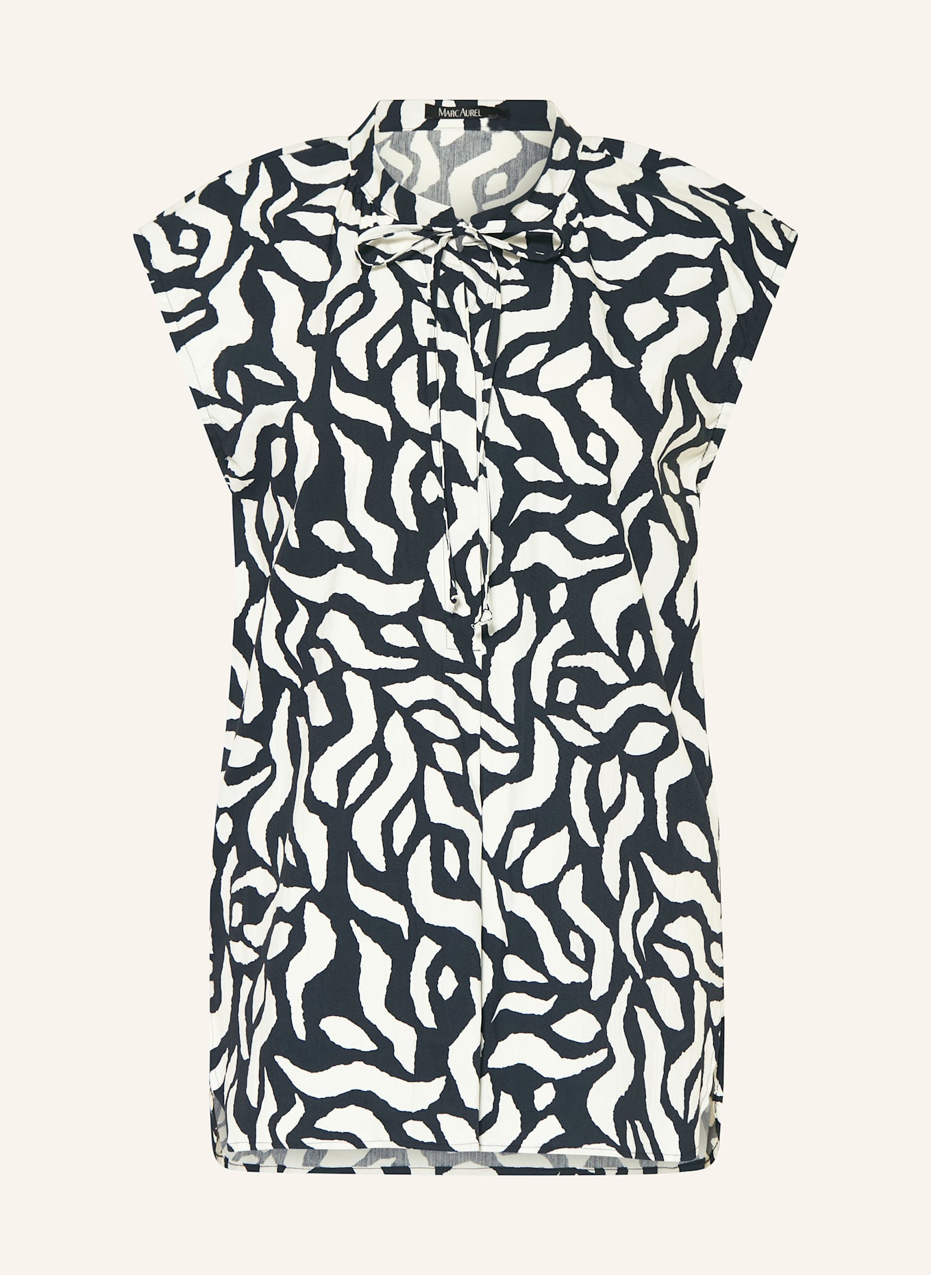 MARC AUREL Blusentop: WEISS / SCHWARZ