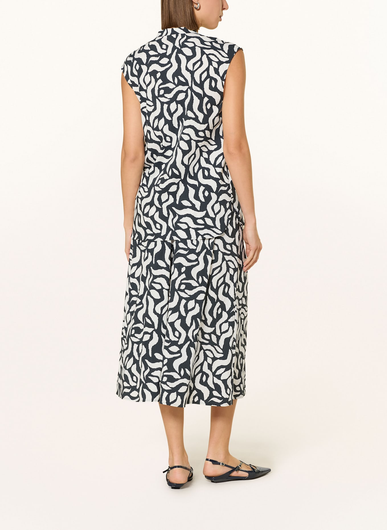 MARC AUREL Blusentop: WEISS / SCHWARZ