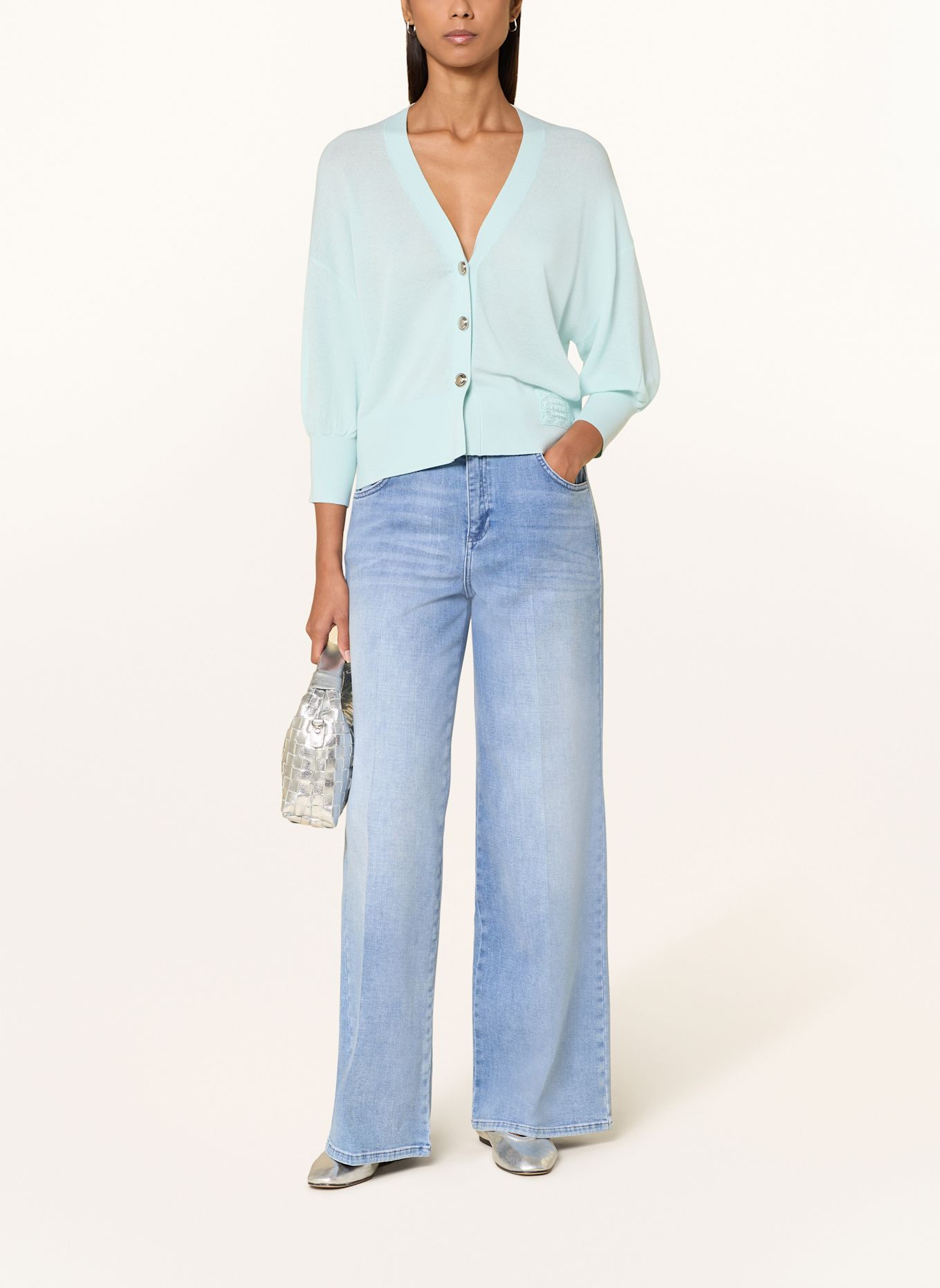 MARC AUREL Strickjacke mit 3/4-Arm: TÜRKIS