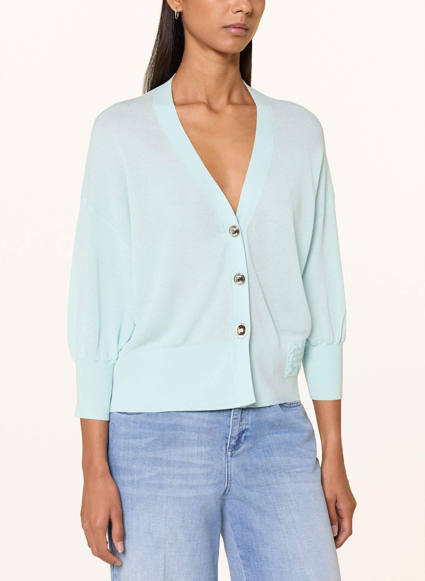 MARC AUREL Strickjacke mit 3/4-Arm: TÜRKIS