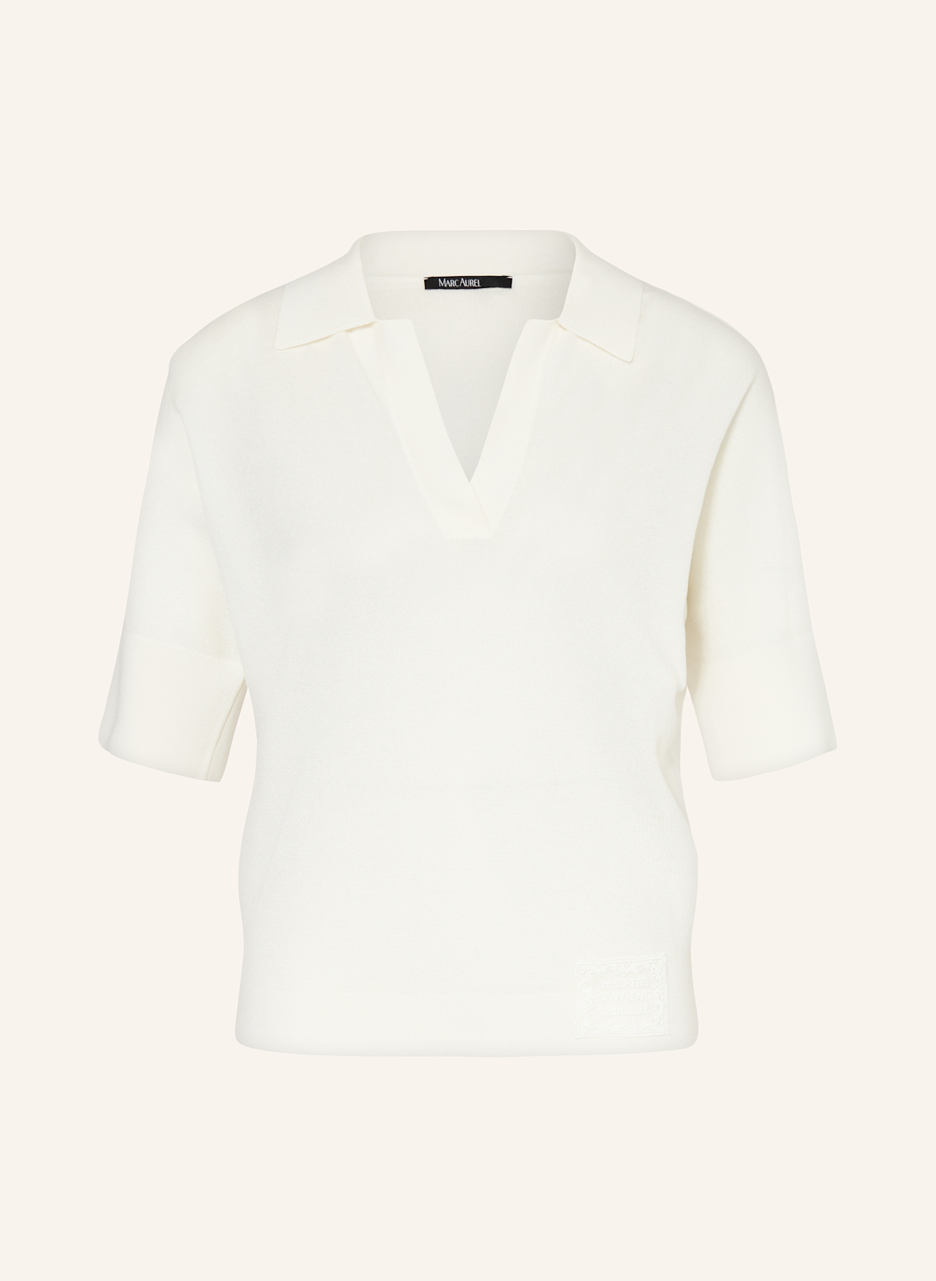 MARC AUREL Koszulka polo z dzianiny z rękawem 3/4: BIAŁY