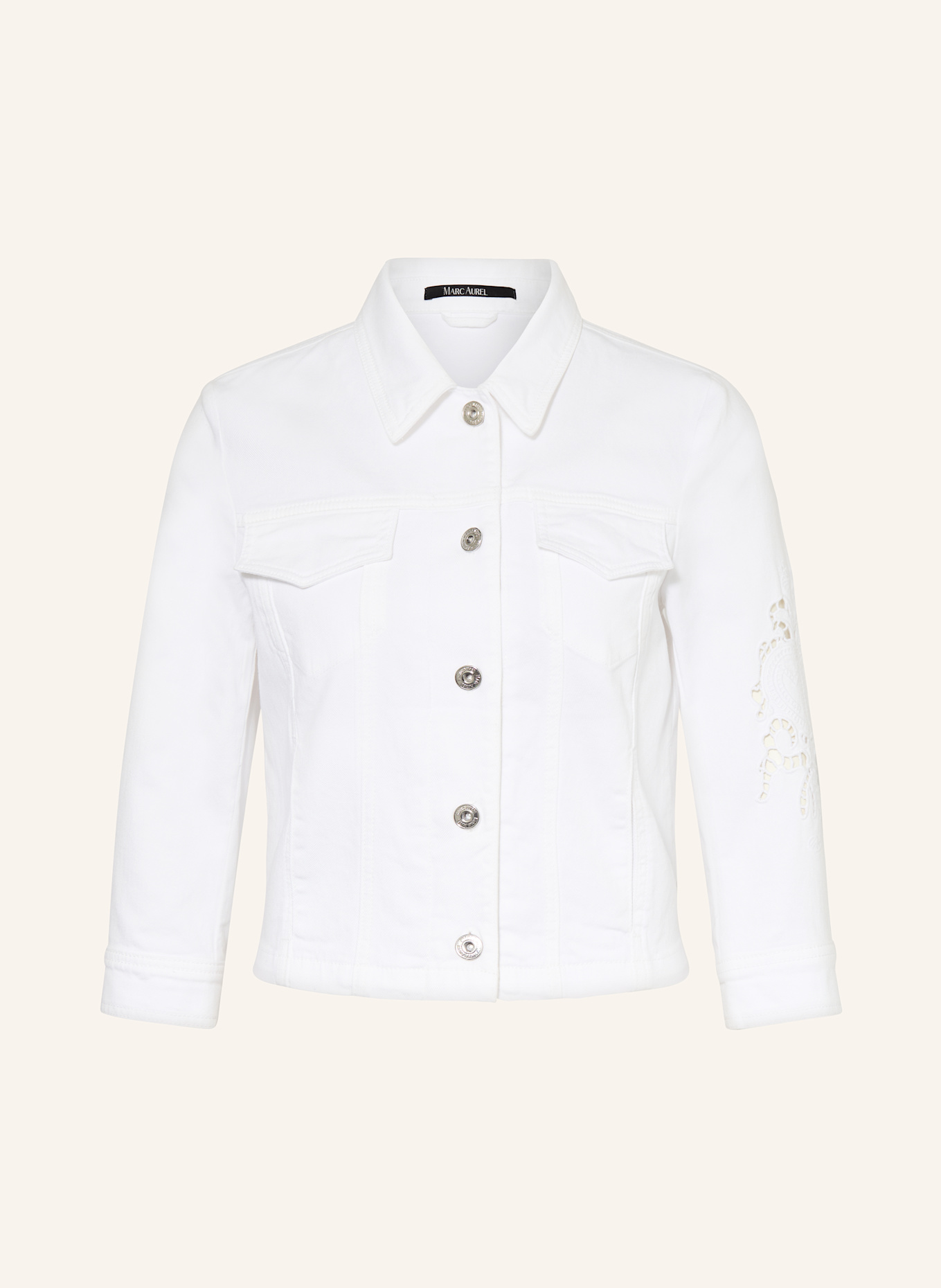 MARC AUREL Jeansjacke mit 3/4-Arm: WEISS