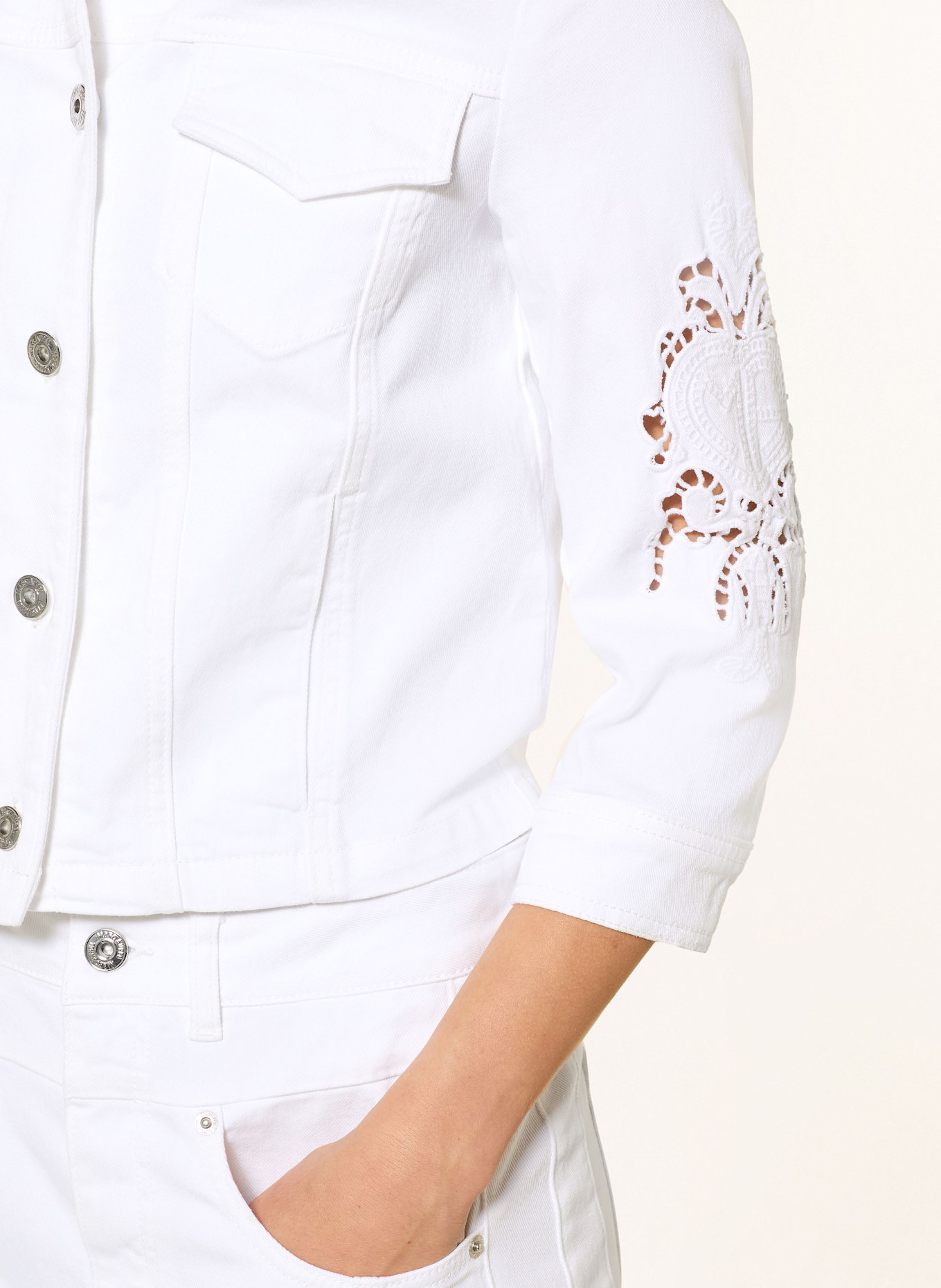 MARC AUREL Jeansjacke mit 3/4-Arm: WEISS