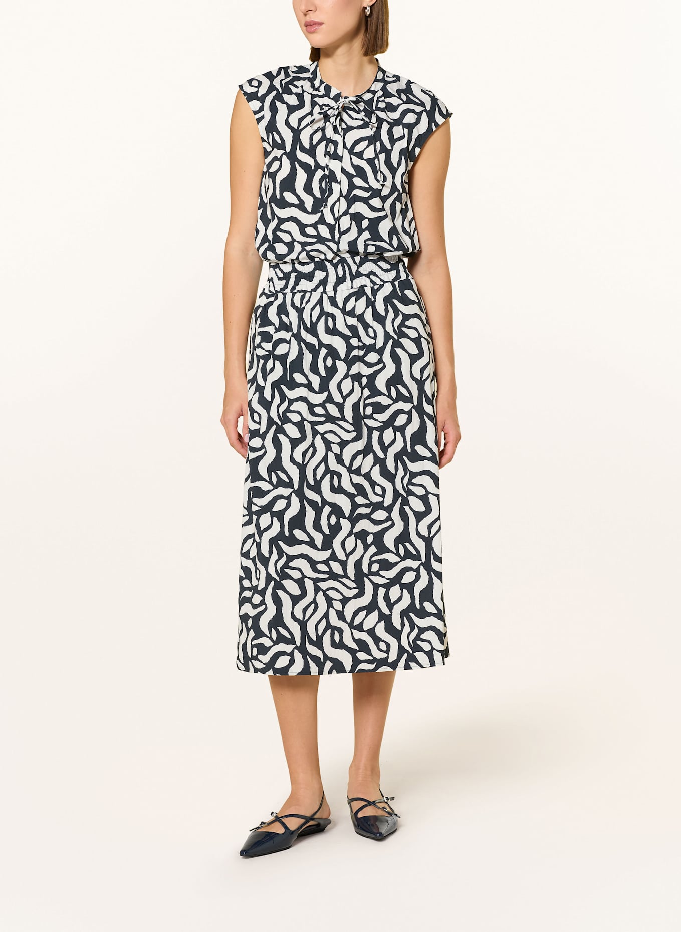 MARC AUREL Skirt: WHITE / BLACK