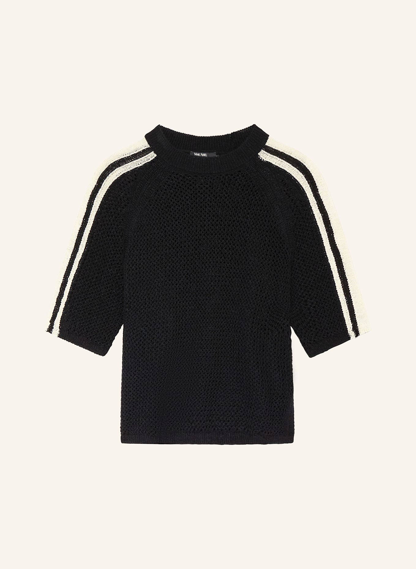 MARC AUREL pull en maille: NOIR / BLANC