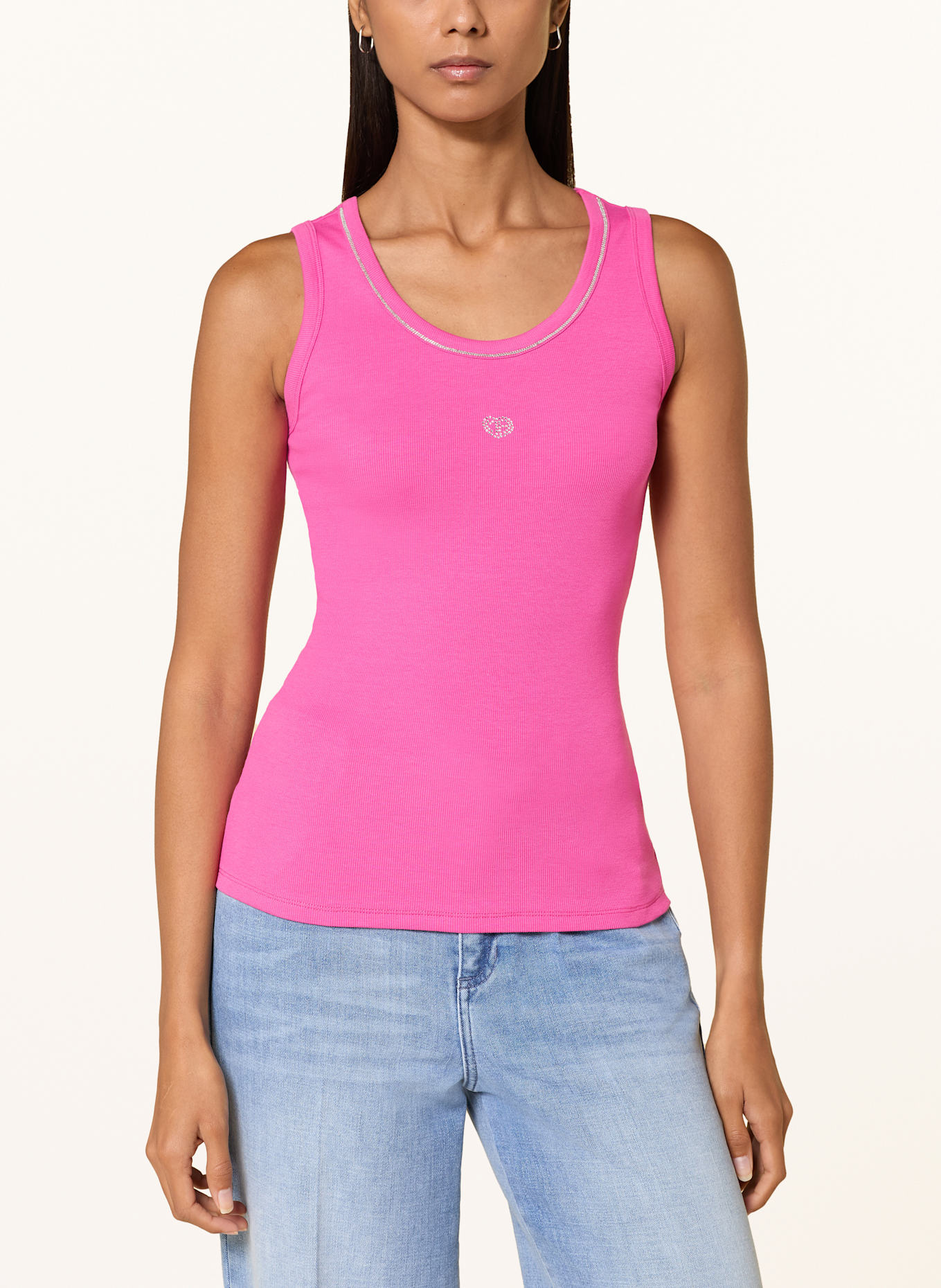 MARC AUREL Top mit Schmucksteinen: PINK