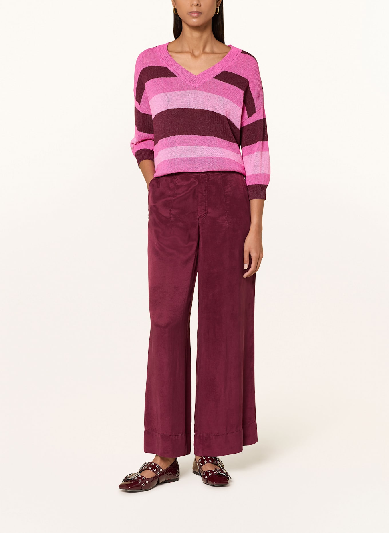 MARC AUREL Pullover mit 3/4-Arm: ROSA / ALTROSA / HELLROSA