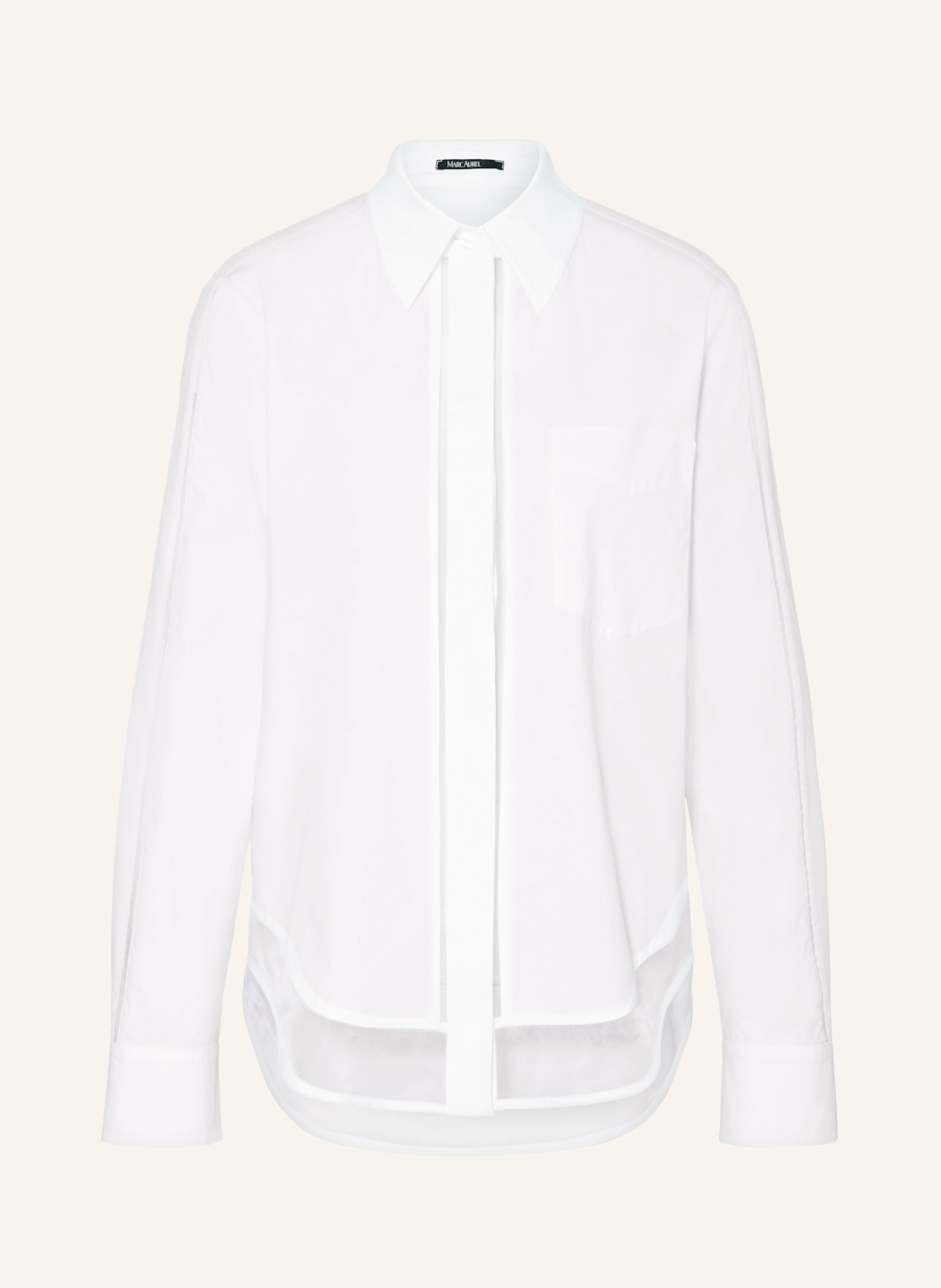 MARC AUREL Hemdbluse: WEISS