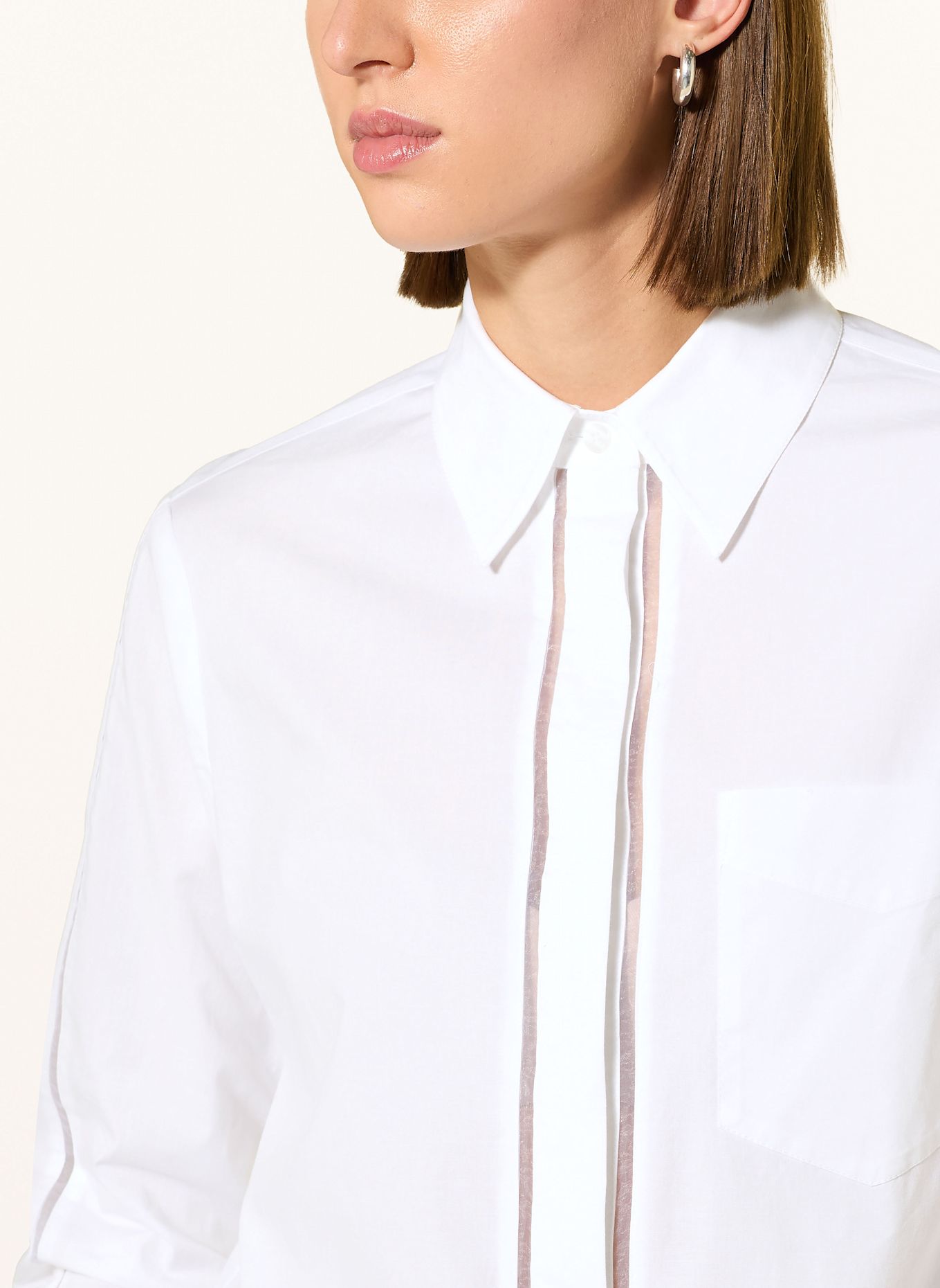 MARC AUREL Hemdbluse: WEISS