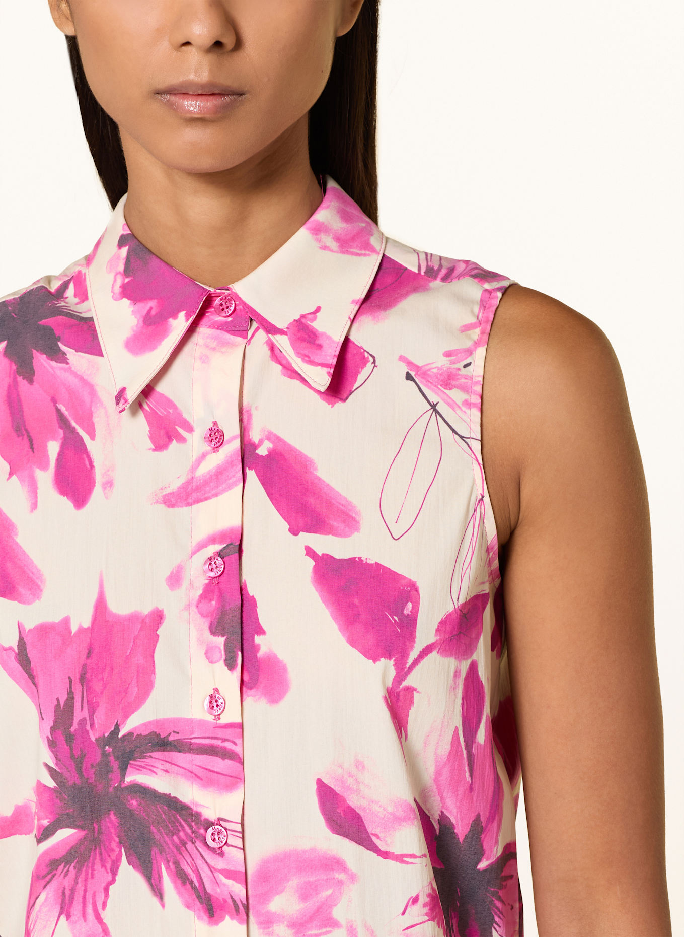 MARC AUREL Blusentop: PINK / ECRU