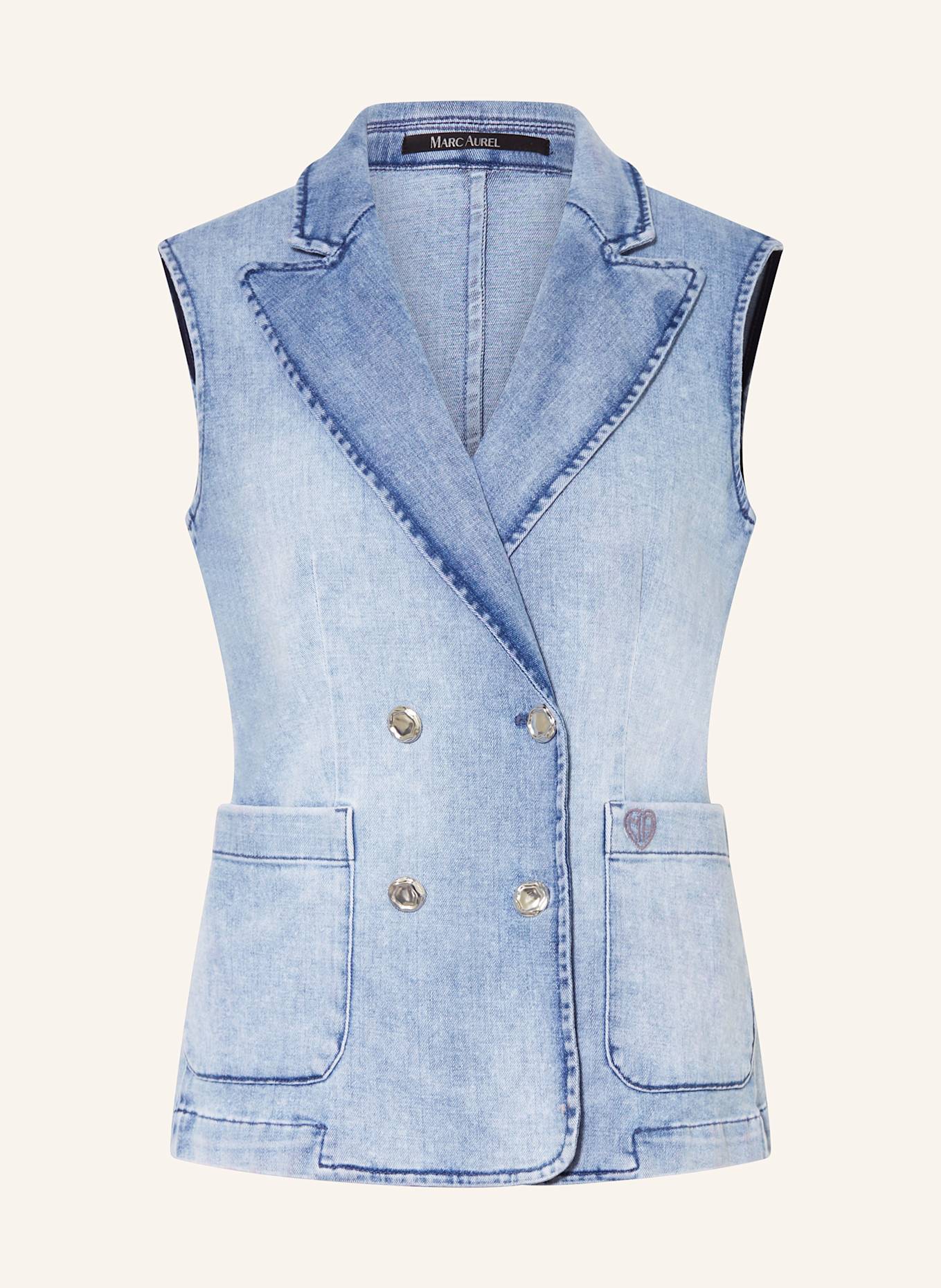 MARC AUREL spijkervest: LICHTBLAUW